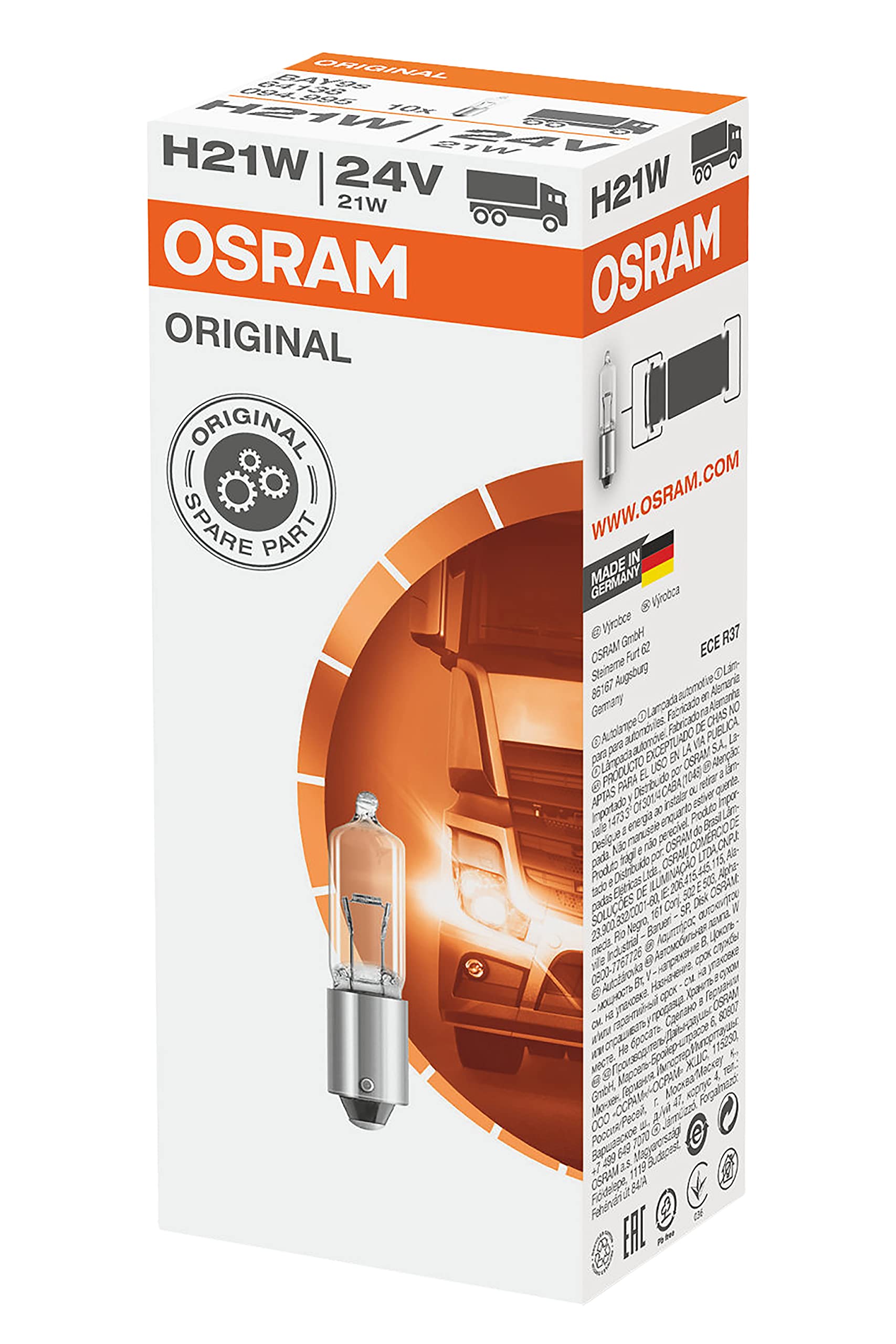 OSRAM 7537 Light Bulb, Set of 10