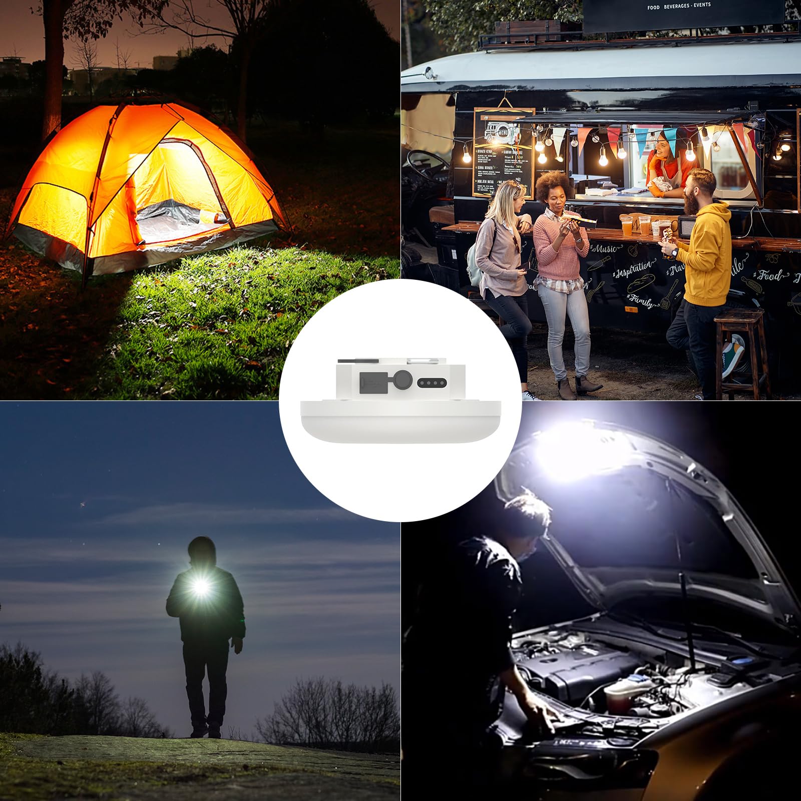 10000Mah Rechargeable Hanging Tent Lighting  Portable 30W 4000Lm Led Camping Lantern With Magnet  4 Lighting Modes  Ipx5 Waterproof Led Flashlight For Emergency