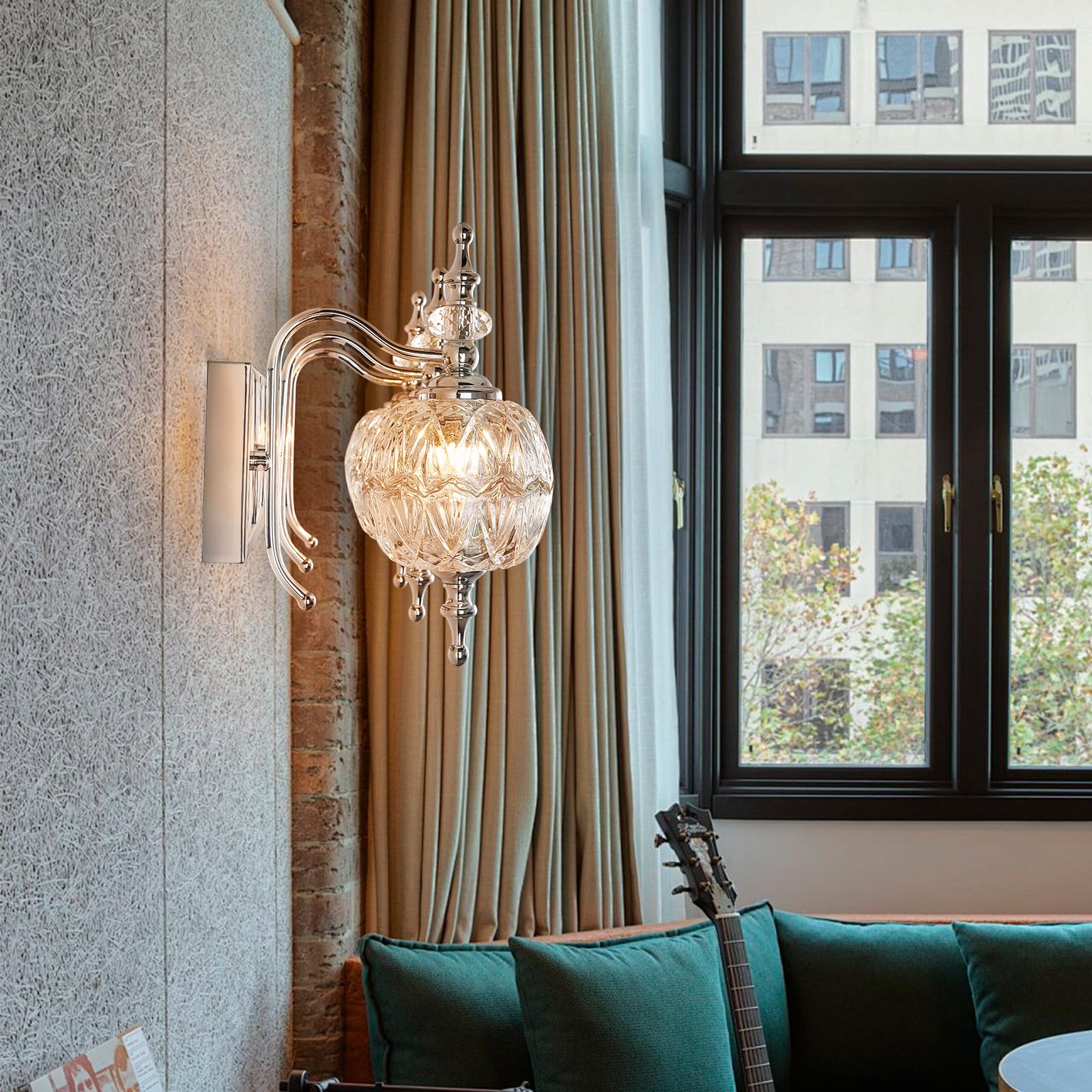 Tlolgt Modern Crystal Bathroom Vanity Lights Fixtures Over Mirror Chrome 3 Light Vanity Lights For Bathroom Bedroom Sconces Wall