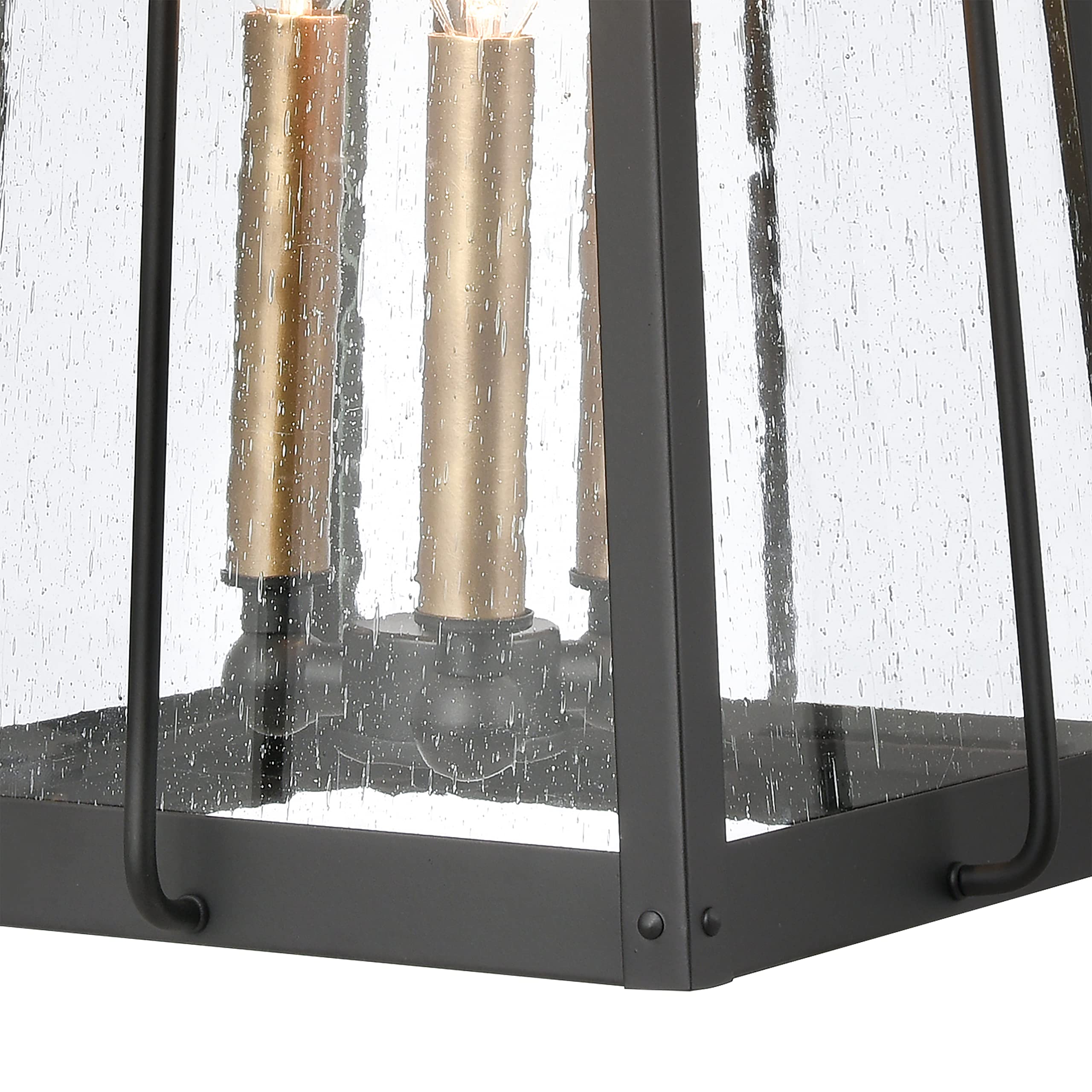 Elk Home Kirkdale 19" 3-Light Outdoor Sconce, Matte Black Aluminum Wall Light