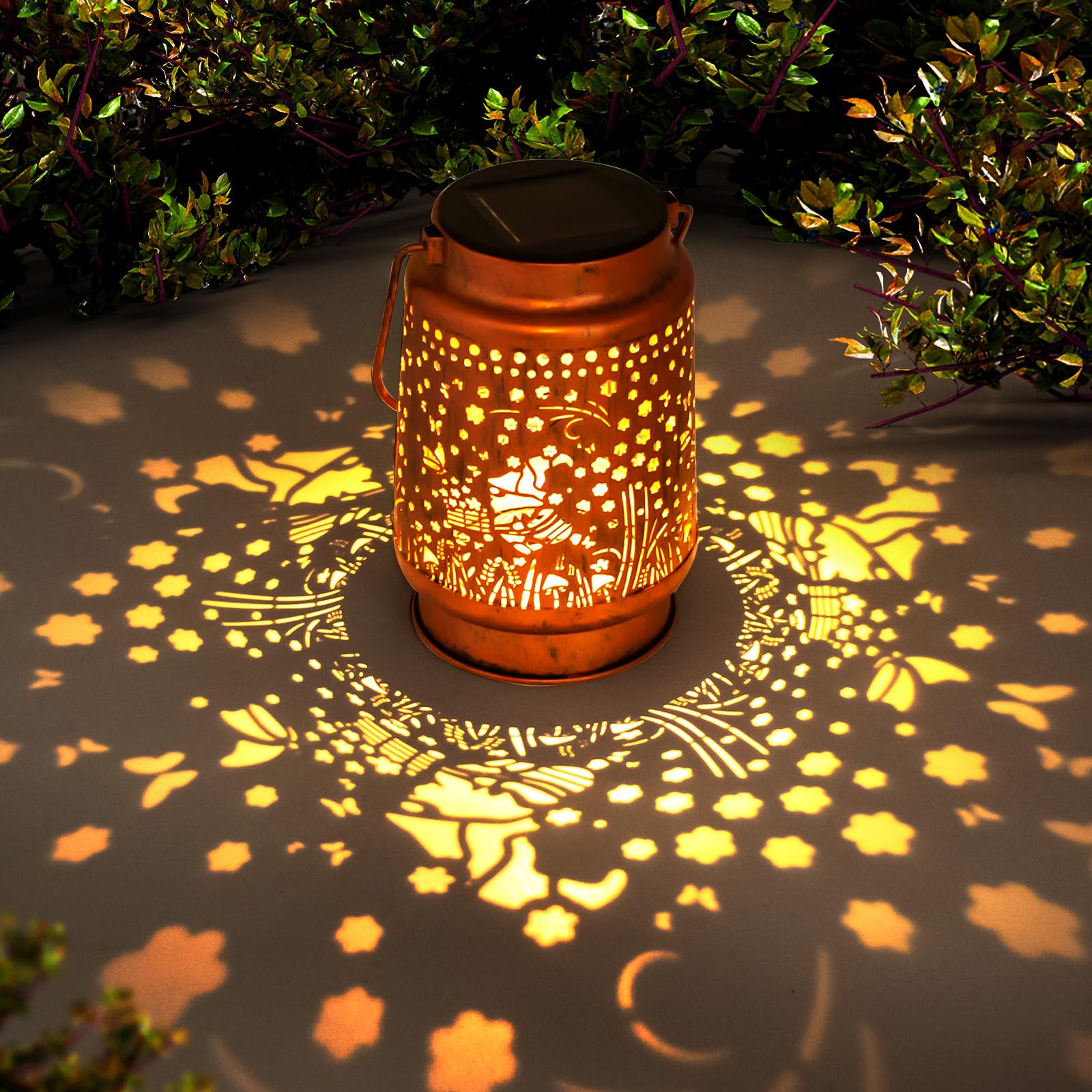 Solar Lanterns Outdoor Garden Decor  Gifts For Women  Mom  Grandma  Birthday  Thanksgiving  Decorative Waterproof Hanging Metal Led Light For Yard  Patio  Lawn  Landscape  Backyard (Gnomes)