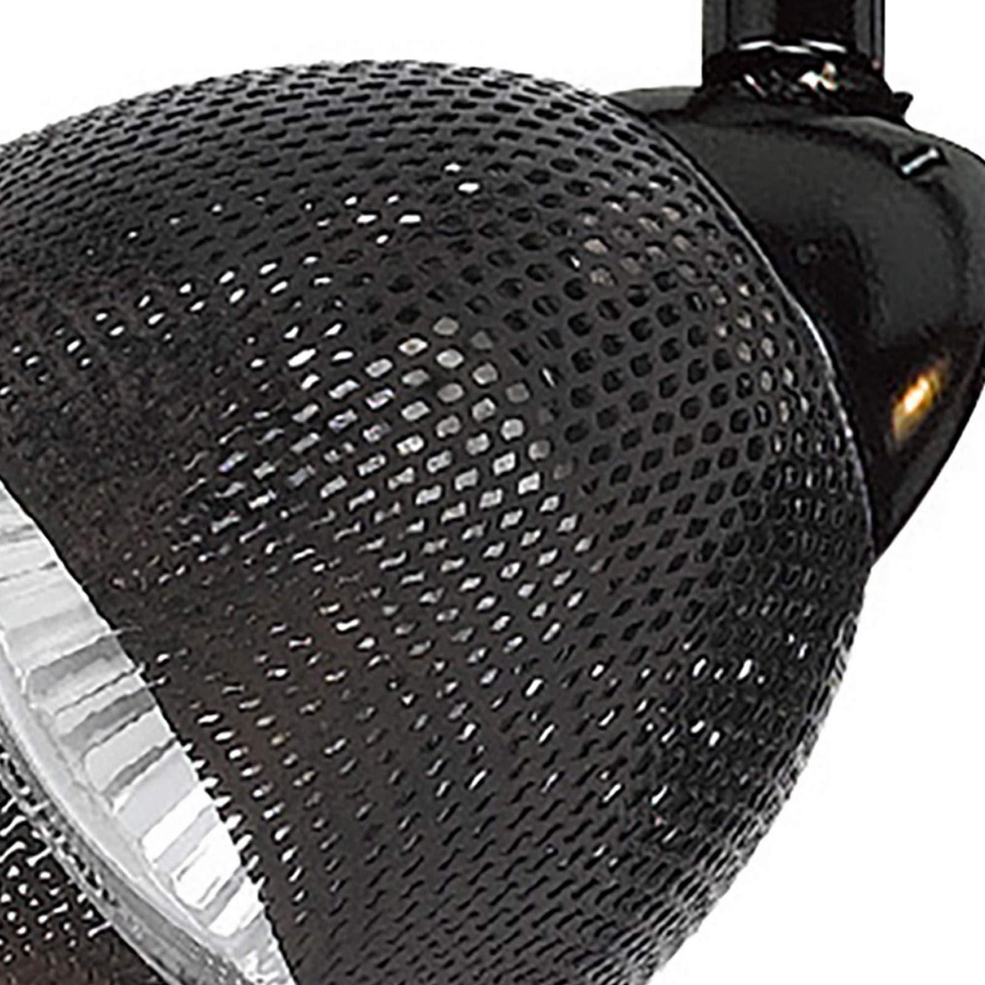 Benjara Round Metal Mesh Shade Track Light Head And Frame, Black