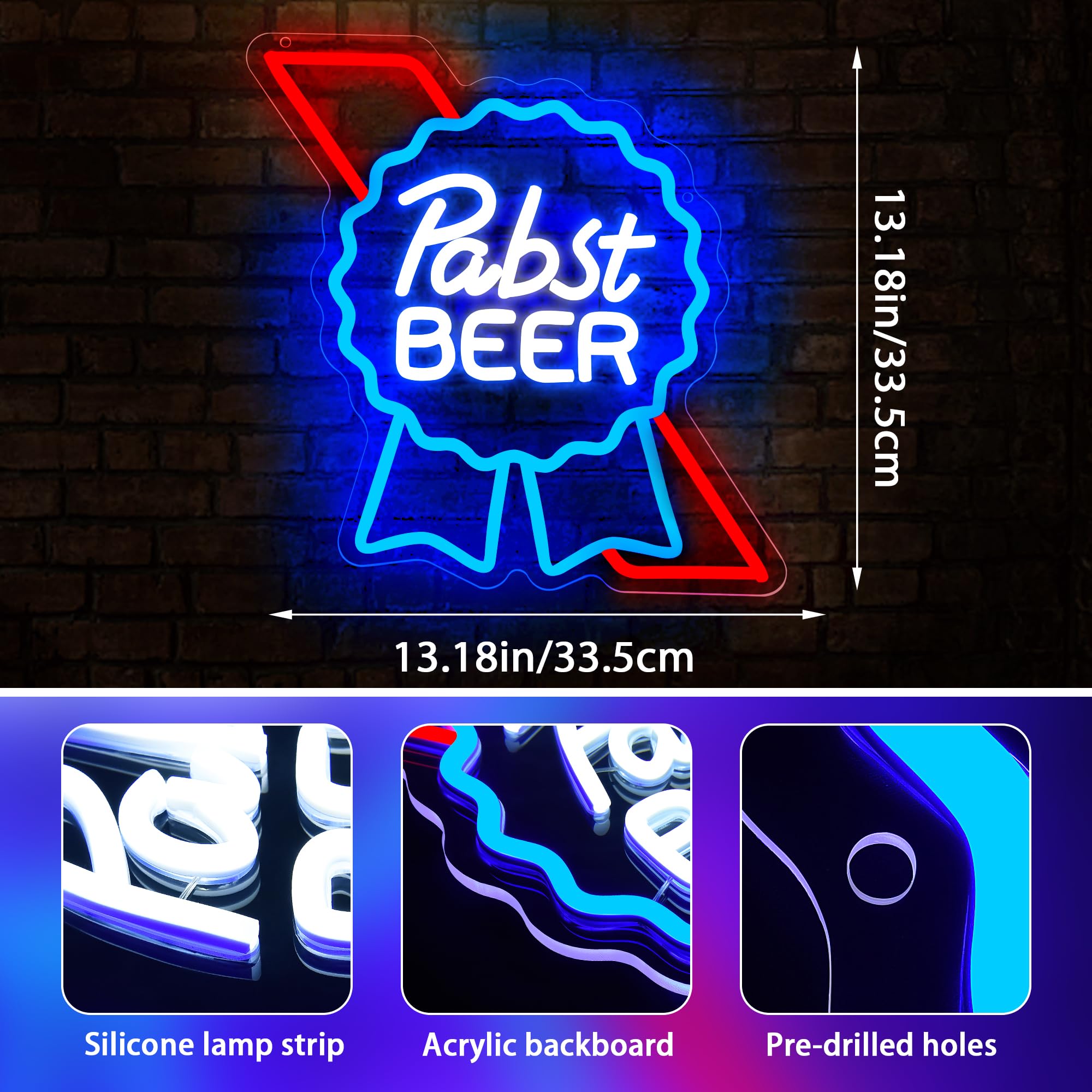 malt-inspired Neon Sign For Wall Decor Bar Neon Light malt-inspired Led Sign For Man Cave Garage Pub Bar Party Game Room Hotel Bedroom Birthday Gifts Usb Powered Size13.1 * 13.1Inch(Zkxd385)