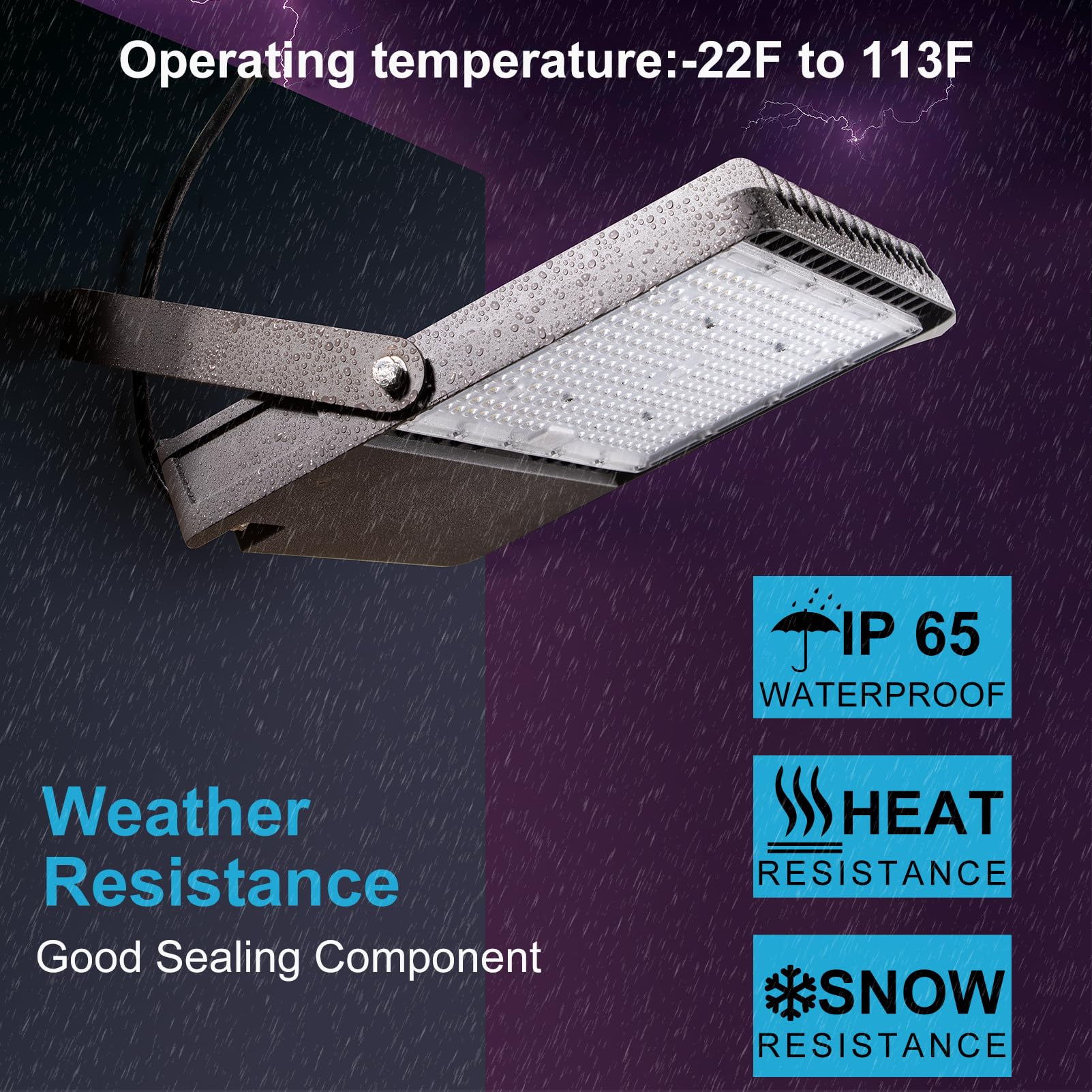 Lightdot 200W Led Flood Light 5000K, 28000Lm, Ip65 Waterproof, Dusk To Dawn,