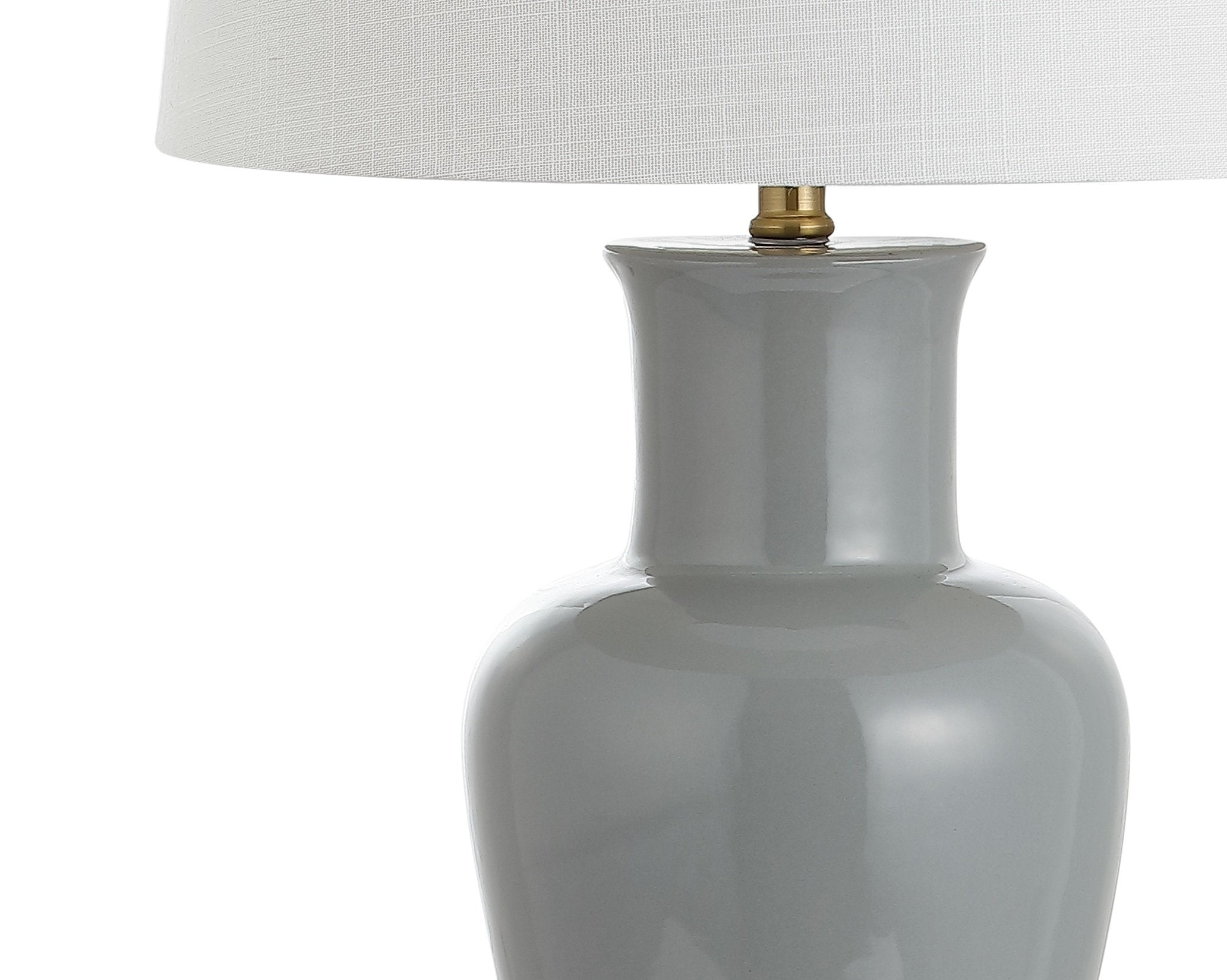 JONATHAN Y Julian 29" Ceramic LED Table Lamp, Gray - Traditional Transitional Design for Bedroom, Living Room, Office, Model JYL4026C