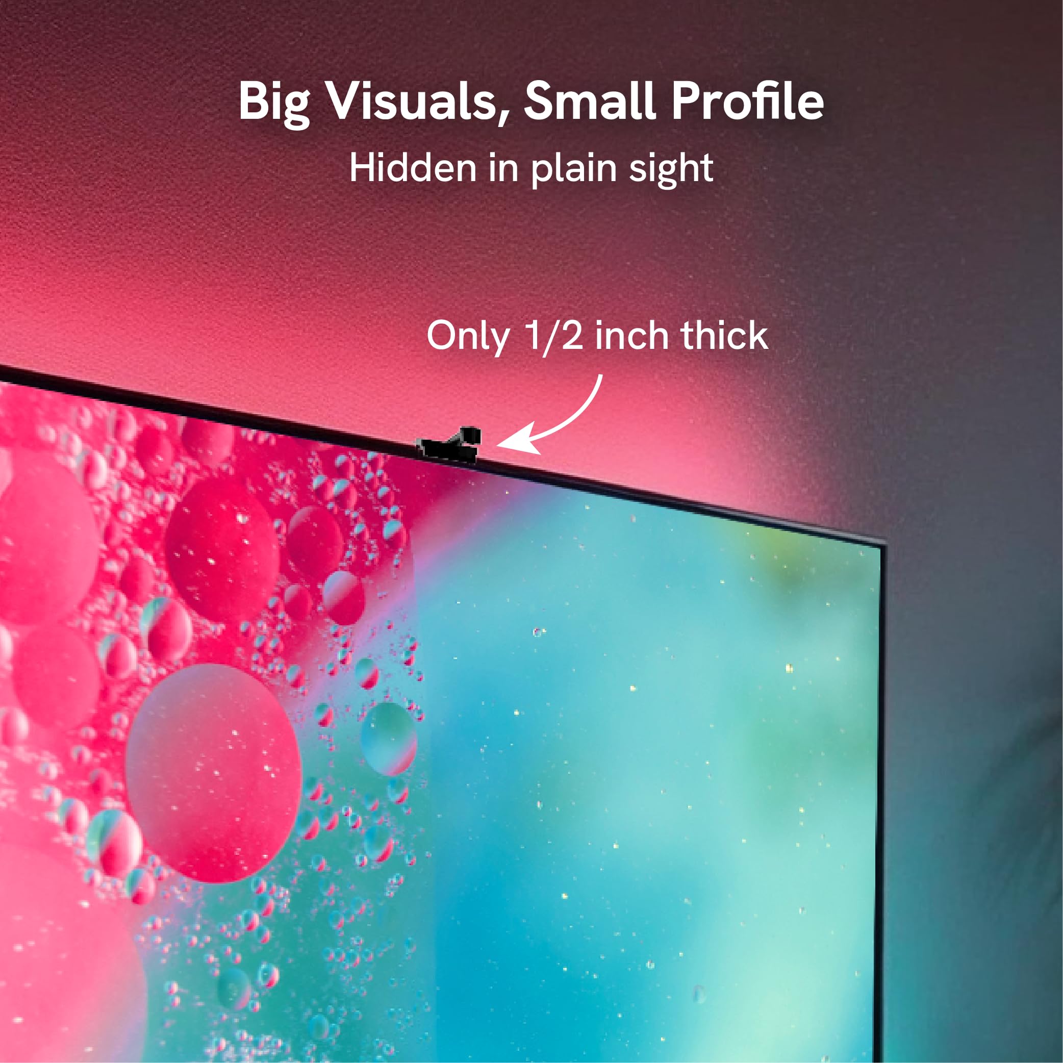 Aura TV Backlight for 70-85 inch TVs | Color-Sync Technology | Multi-Color LED RGBMC Lights | Wi-Fi | App Controlled | AI Sync S