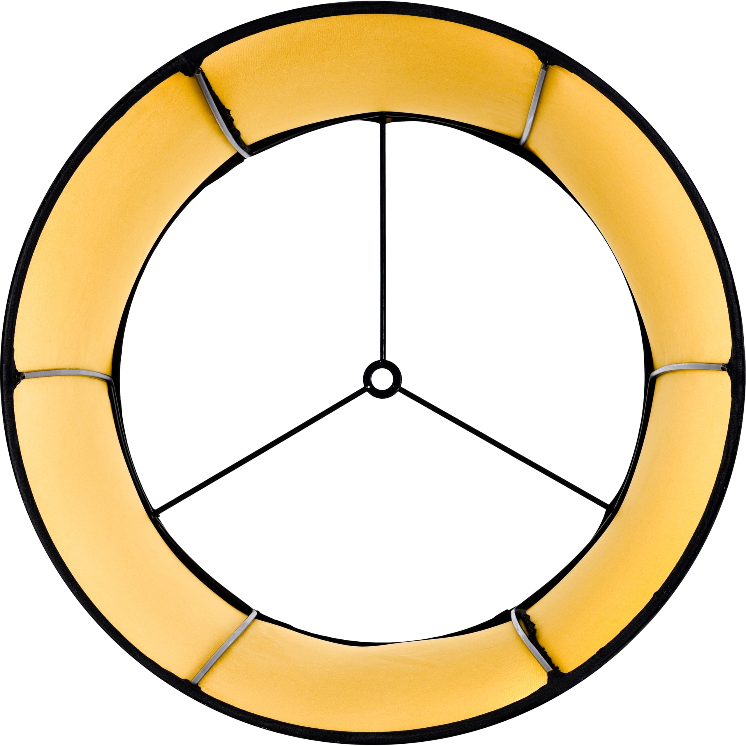 Goso Black Lamp Shades Set Of 2 Large Drum Lampshades -12X14X10 Inch (Spider) Foldable Lamp Shade For Floor Lamps Table Lamp Nat