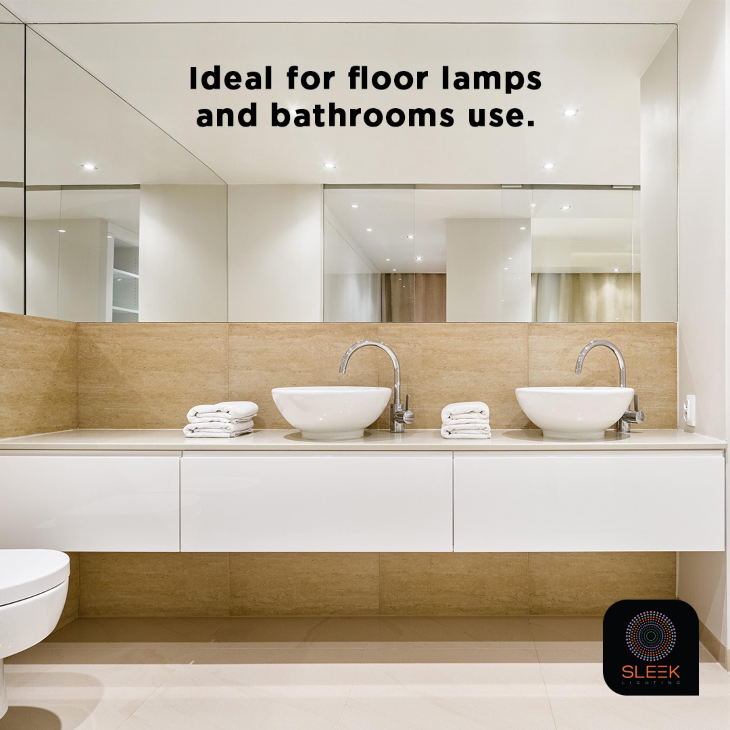 Sleeklighting Led Low Profile Flat Puck Light Bulb, E26, 11W, Dimmable, 2700K Warm White, 800Lm, Ul Listed - (4 Pack)