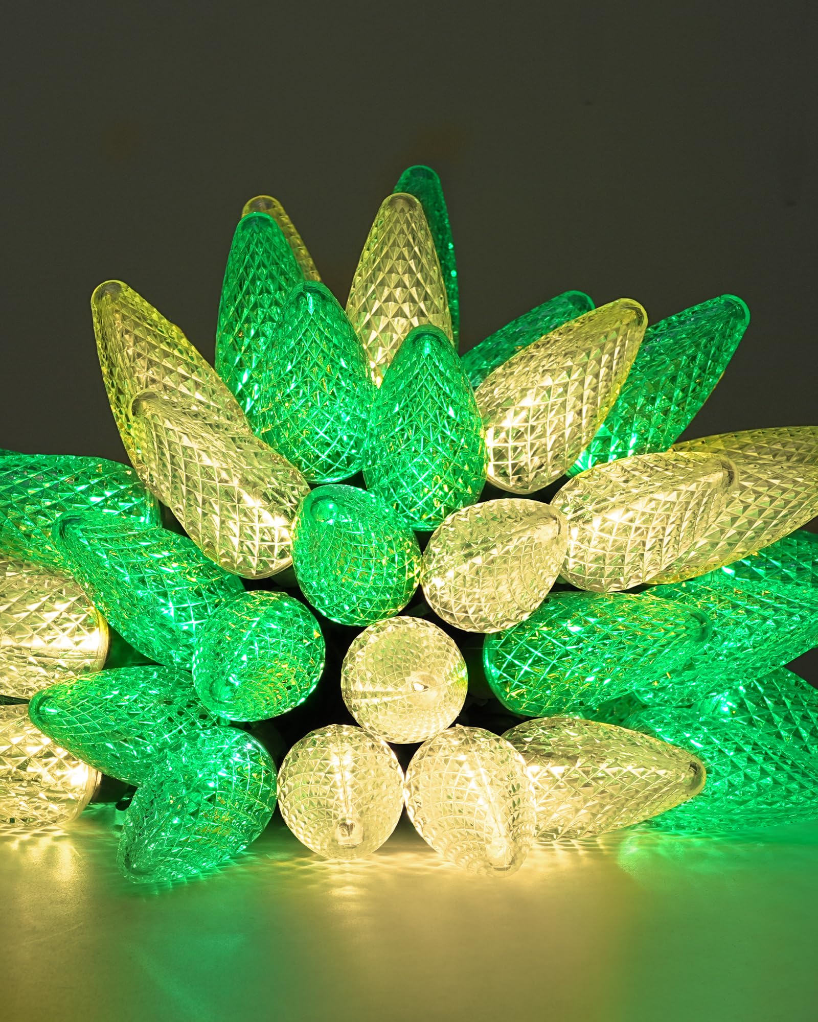 DEWENWILS C9 LED Christmas Lights Outdoor, 33.3ft 50LED Christmas String Lights, Outdoor Decorations for Christmas Tree, Patio, 