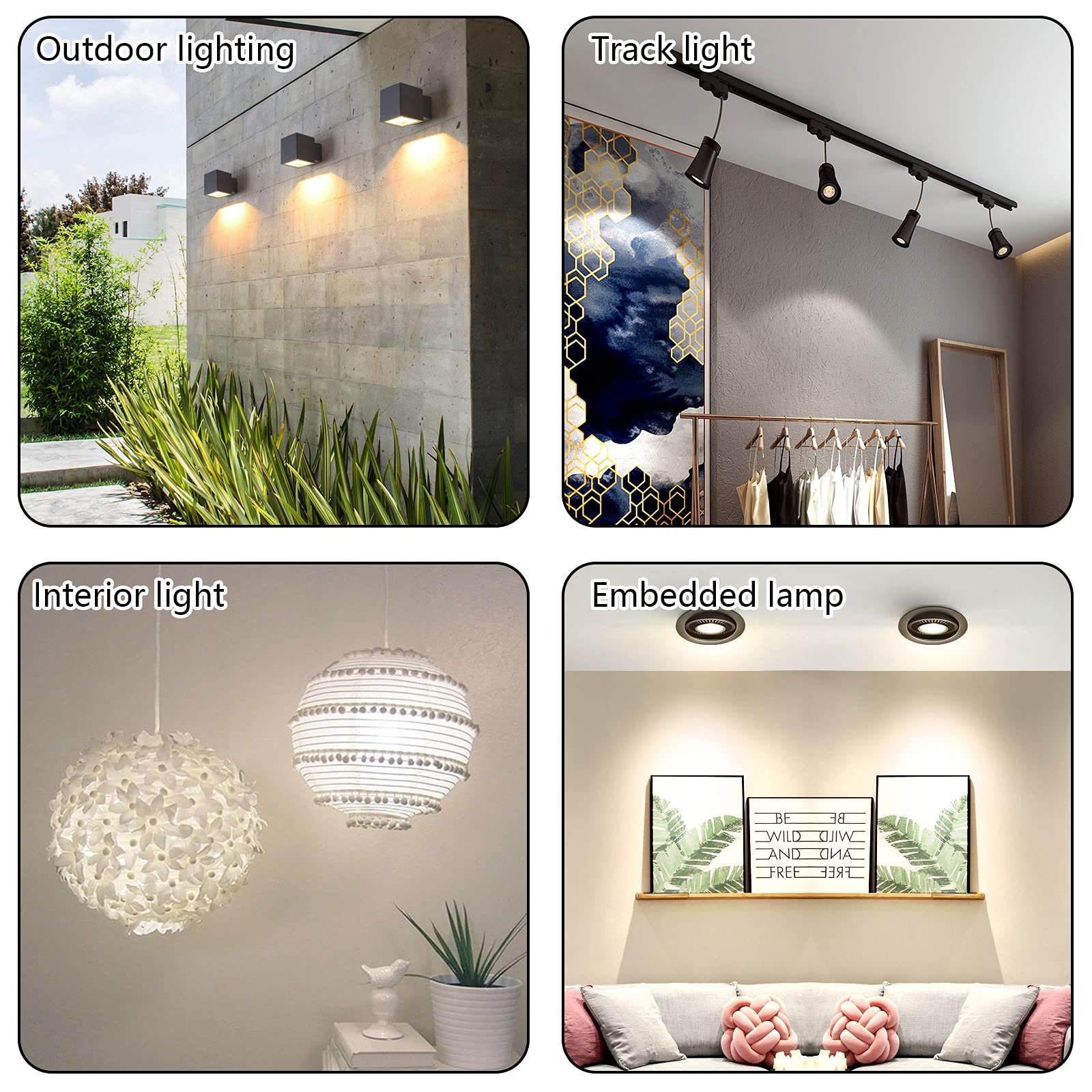 haraqi PAR20 50 Watt E26 Medium Base Halogen Flood Light Bulbs,Dimmable Bulbs for Range Hood Lights,Ceiling Fan,Table Light, Sho