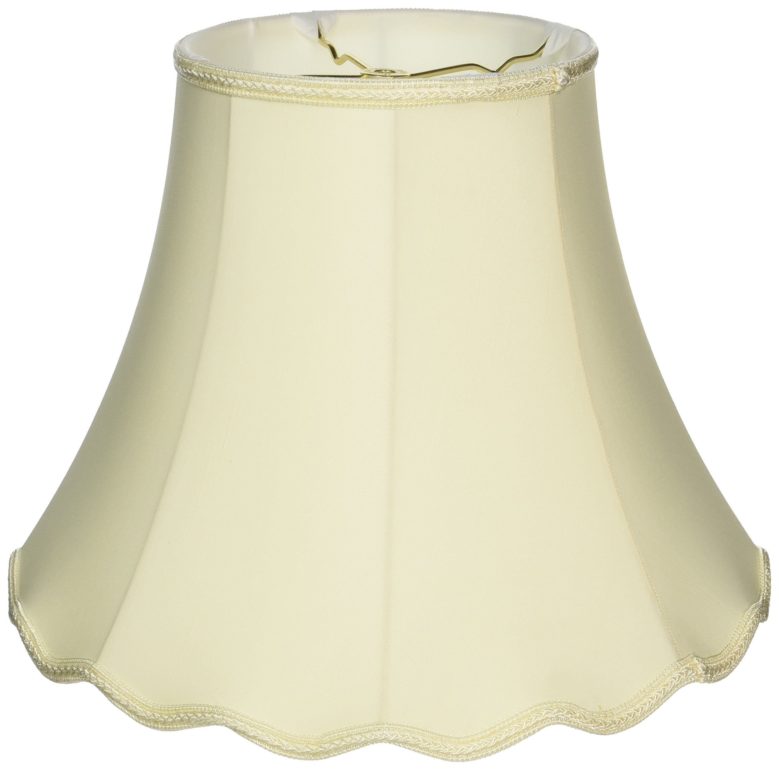 Royal Designs Scalloped Bell Designer Lamp Shade, Eggshell, 8 x 16 x 12.25