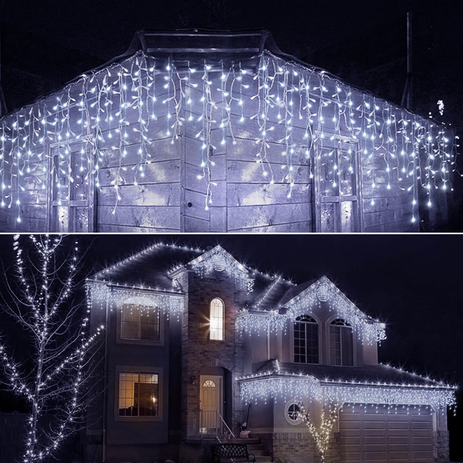 Janchs 304 Led Waterproof Outdoor String Lights - 8 Modes, Cool White For Christmas & Events