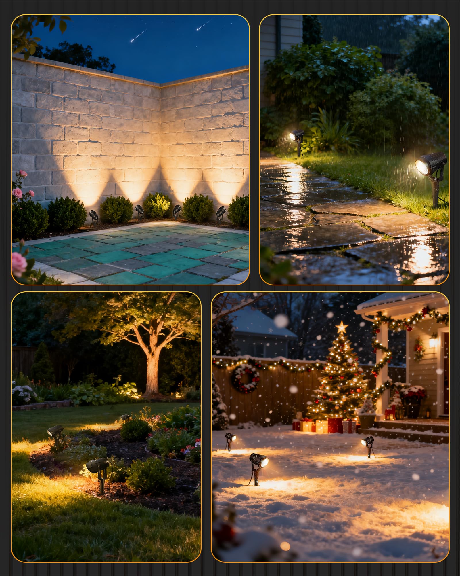 Wilawels 6W 700Lm Low Voltage Landscape Lighting  12V Ac/Dc 3000K Warm White Led Low Voltage Landscape Lights  Ip65 Waterproof Outdoor Spotlights With Connectors For Garden Tree Yard 12Pack W01Slp1206