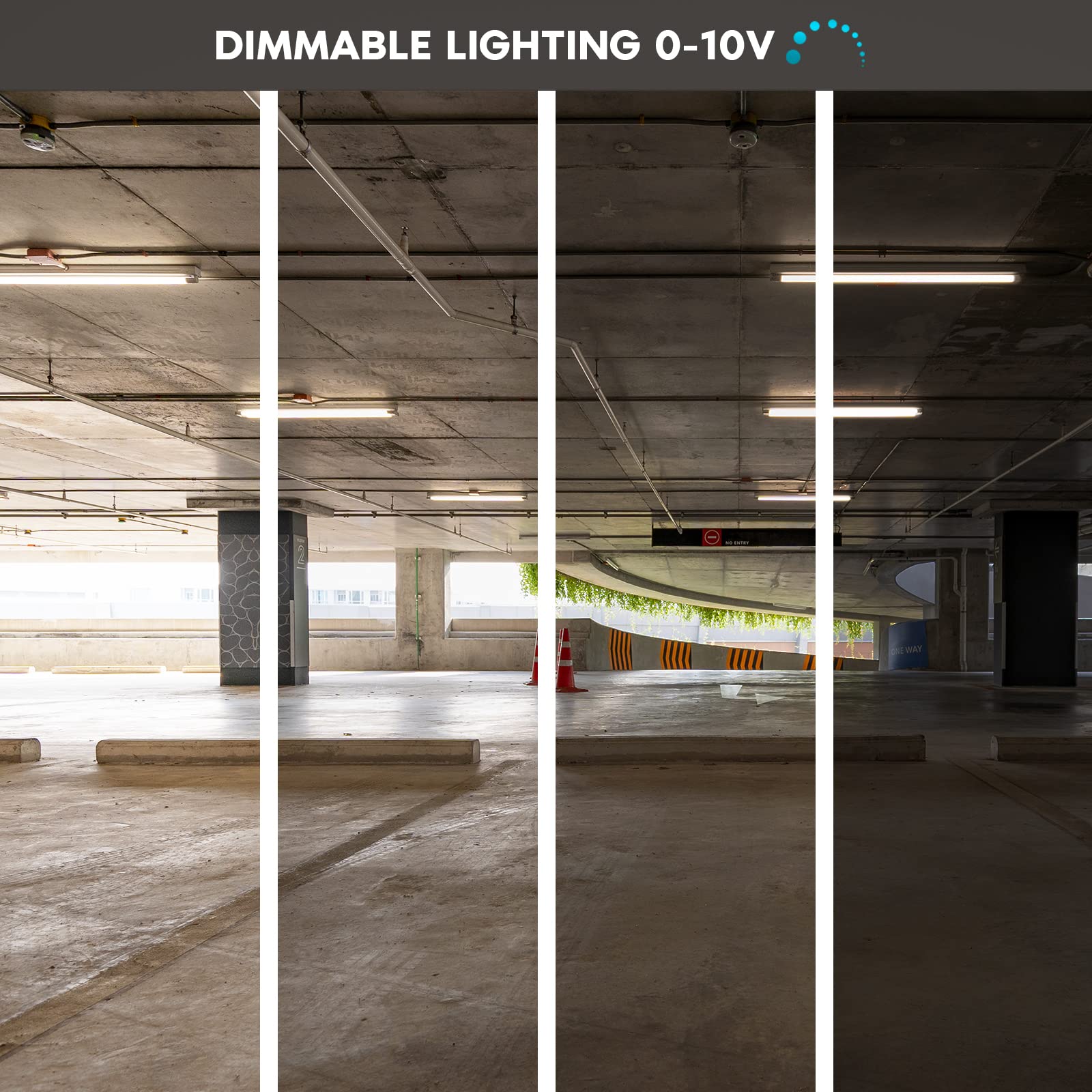 Luxrite 4Ft Slim Led Shop Light, 34W/38W/45W Adjustable, Up To 5940 Lumens, 3 Color Selectable 3500K-5000K, Linear Strip Light F