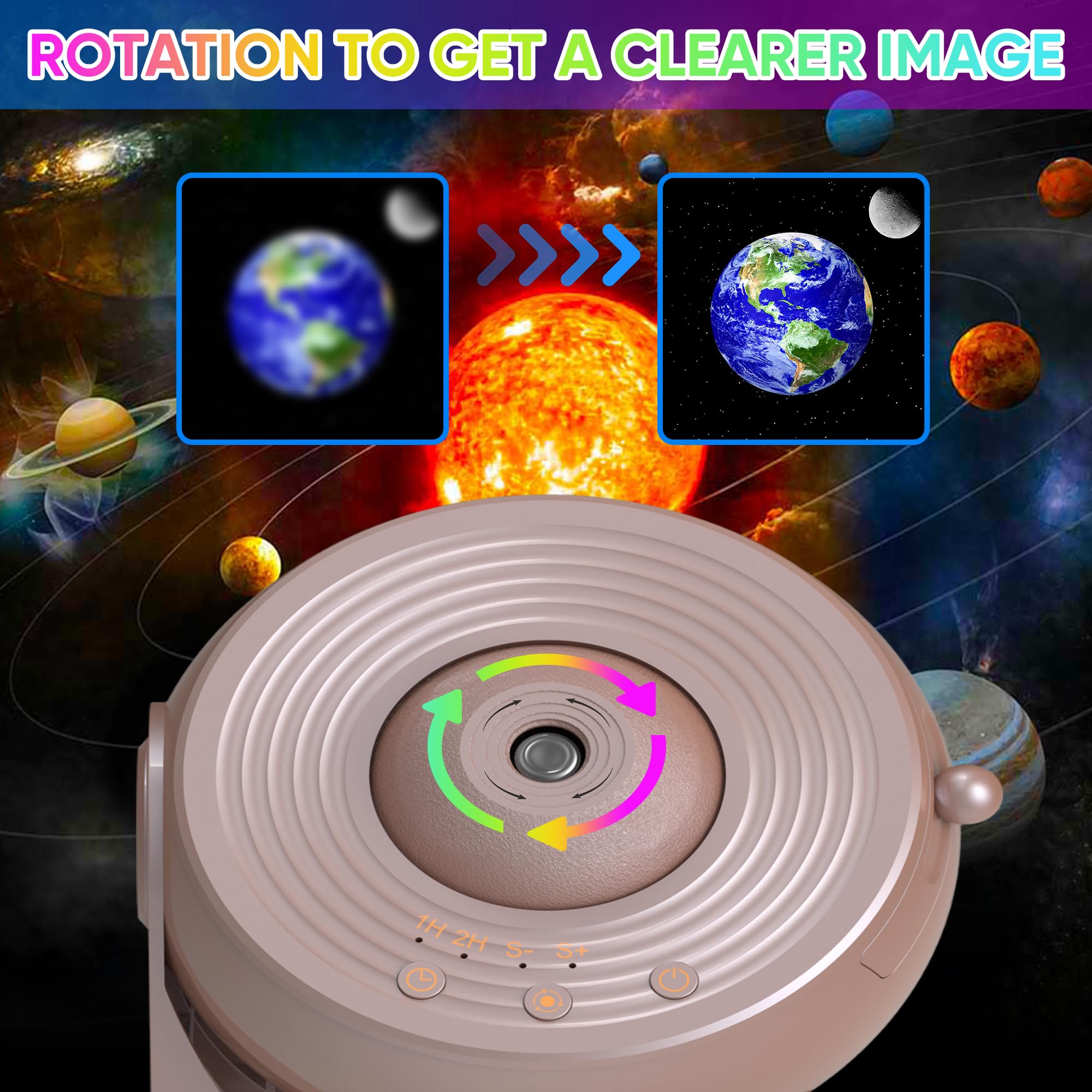 Flylily Galaxy Projector, 12 In 1 Planetarium Galaxy Star Projector For Bedroom, 360? Rotating Galaxy Star Night Light Projector