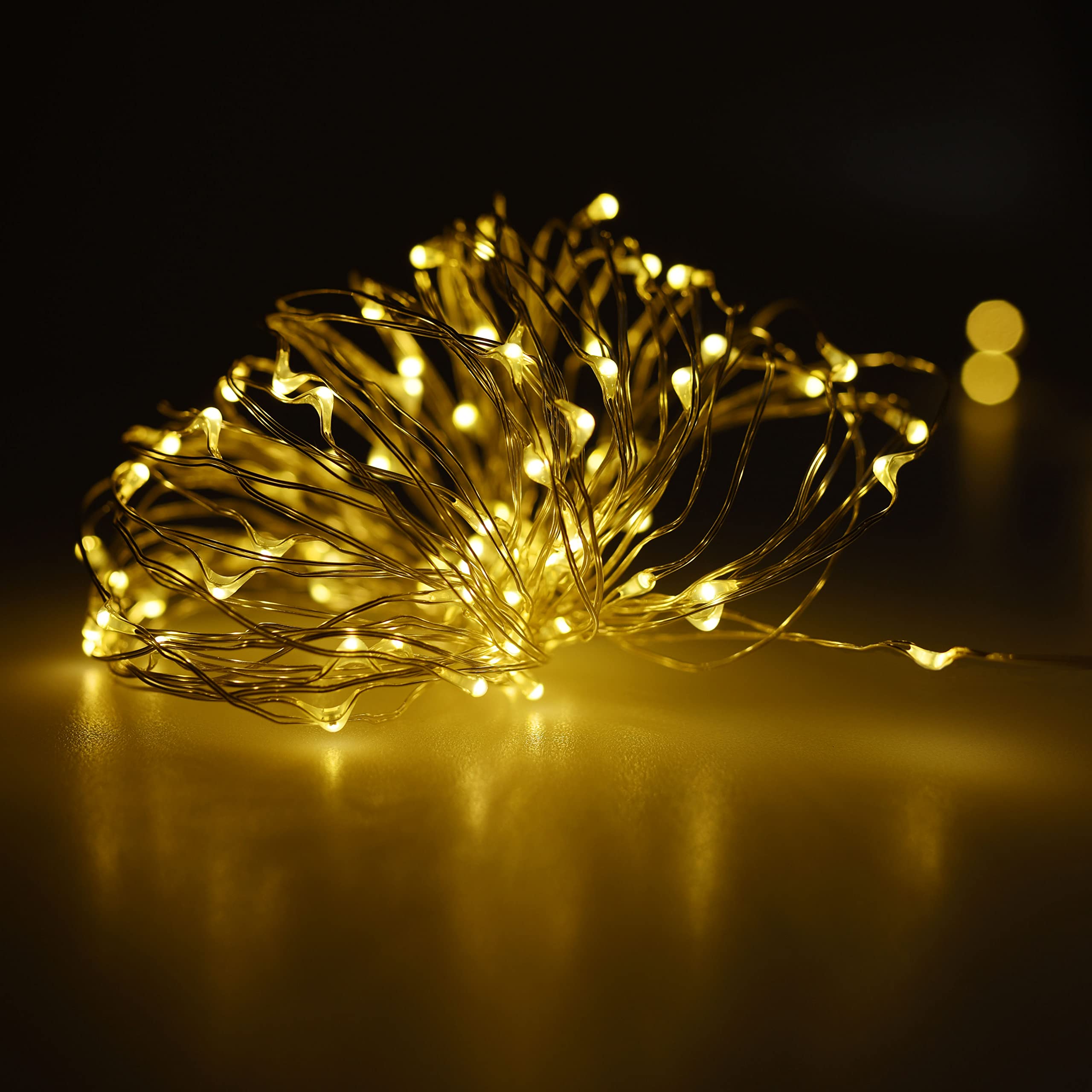 Karlling USB LED Fairy Lights, 5 Packs of 50 Bulbs, 16 Ft Silver Wire, Warm White for Bedroom, Patio, Garden, Party, Wedding
