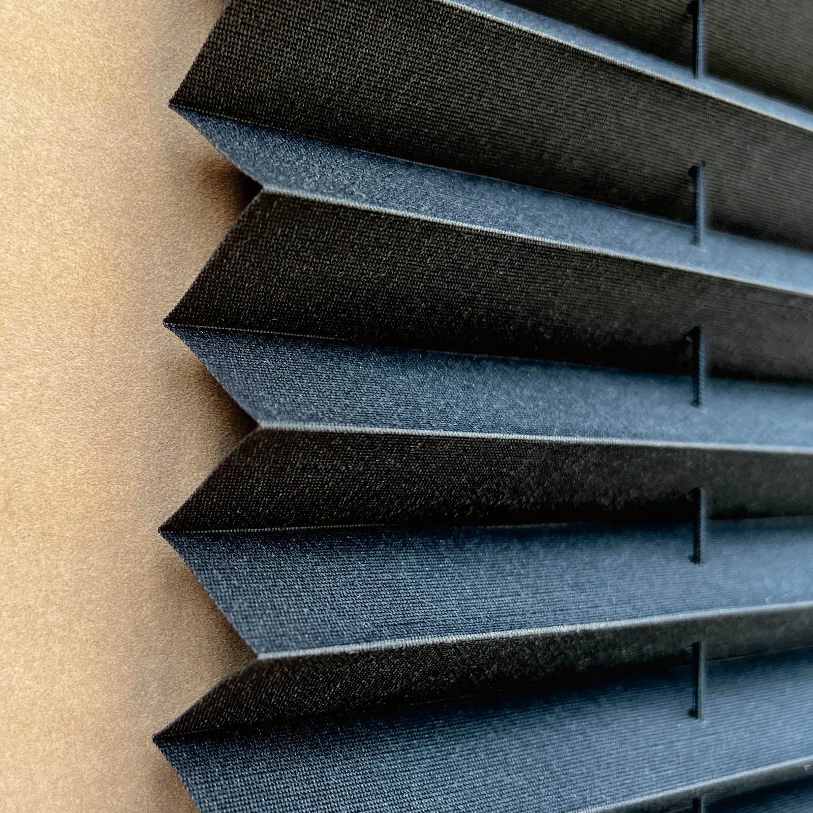 SHADEPLUS RV Blinds Pleated Shades Polyester Blend 62in W x 32in H Black Model NBZL-BLACK-62/32