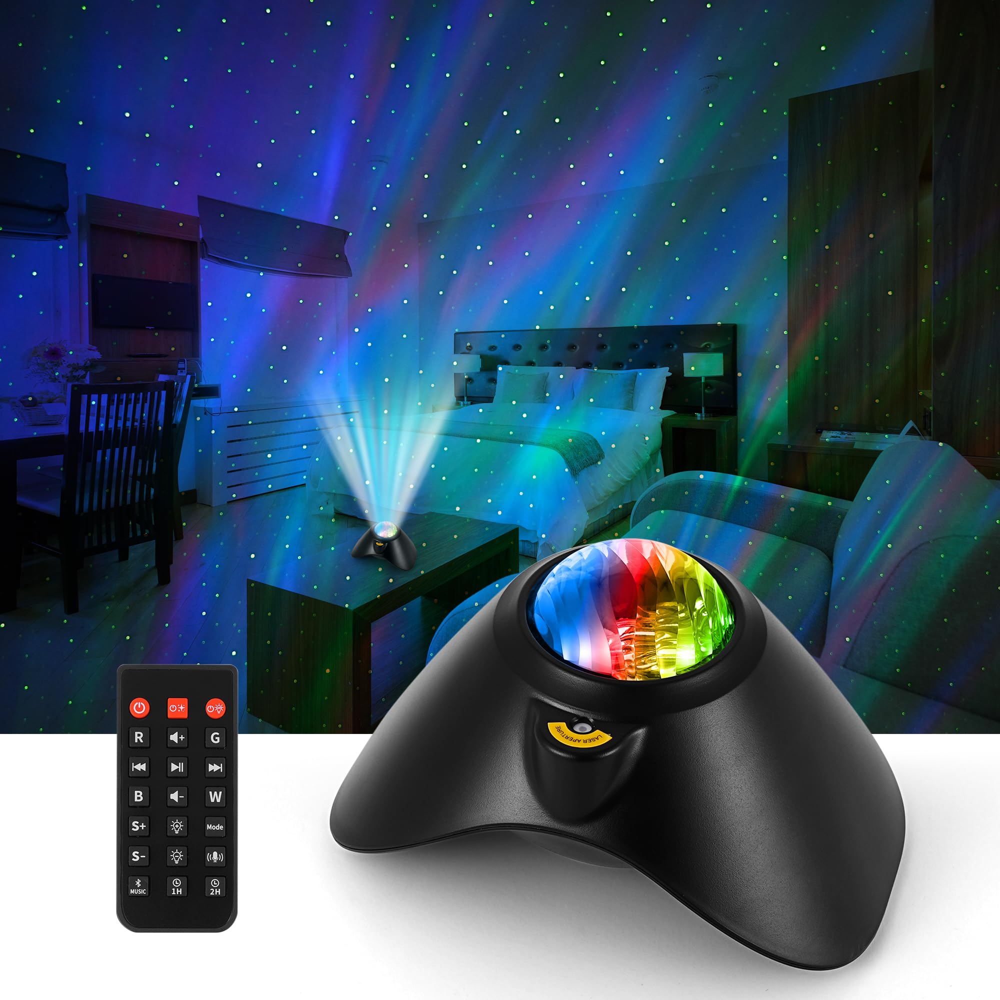 Galaxy Projector,Northern Galaxy Light Aurora, Star Projector with Timer and Remote Control,Night Lights LED for Bedroom Room De