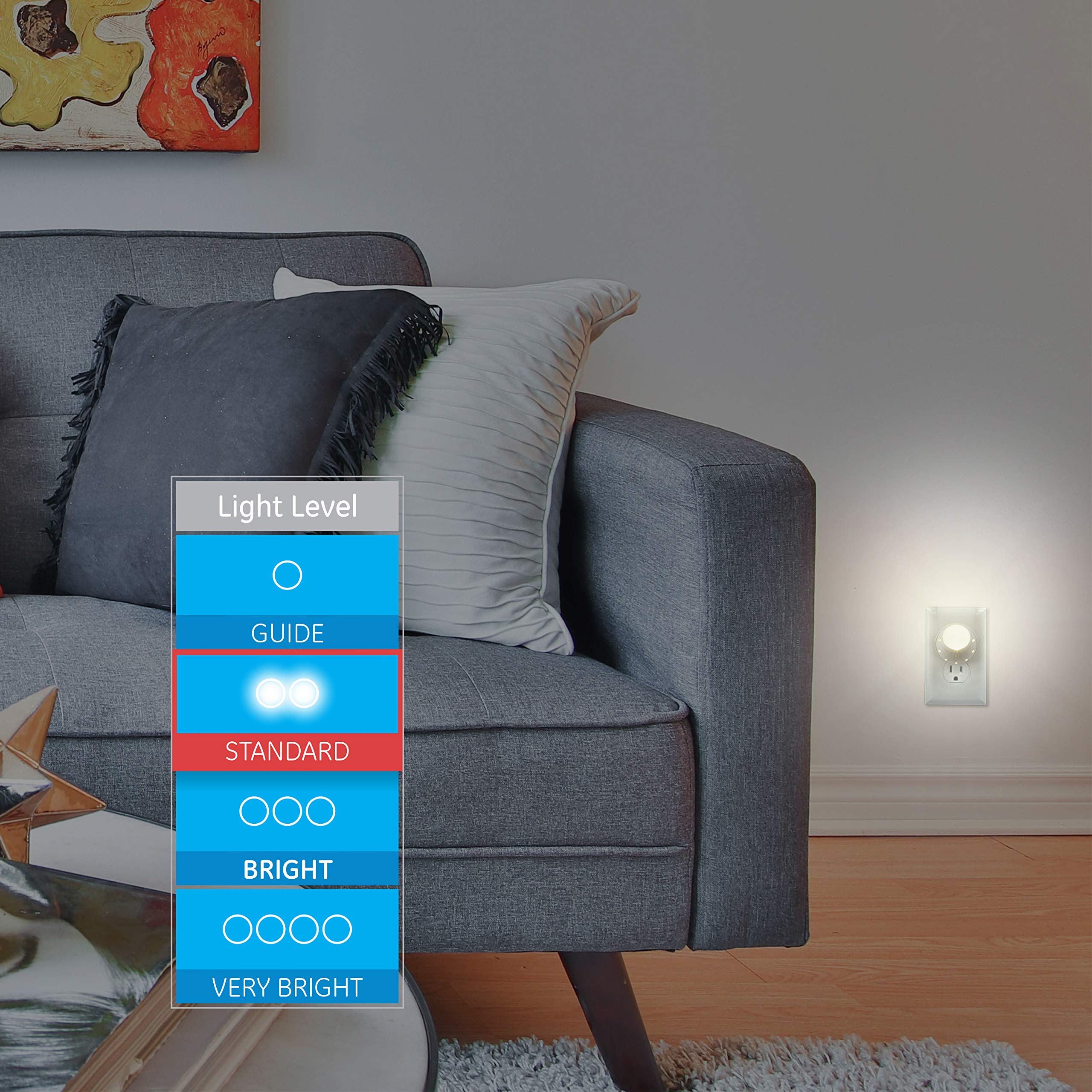 Ge Rotating Led Night Light, Plug-In, 360? Directional Spotlight, Dusk To Dawn Sensor, Ul-Certified, Energy Efficient, Ideal For