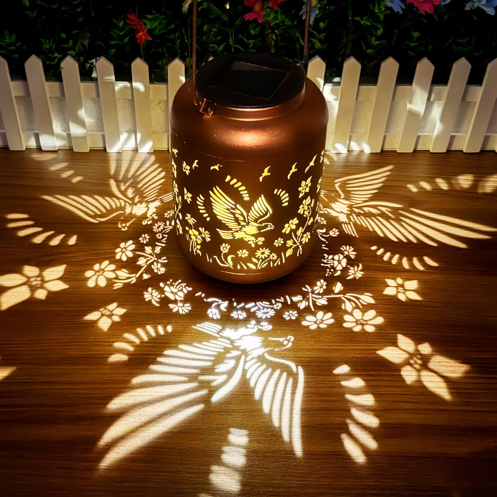 Solar Lanterns Outdoor Waterproof, Hummingbird Hanging Solar Lantern Outdoor Garden Decoration For Backyard Porch Patio Yard Balcony Lawn Pathway, Christmas Gift For Mom Grandma Women, Metal, Durable