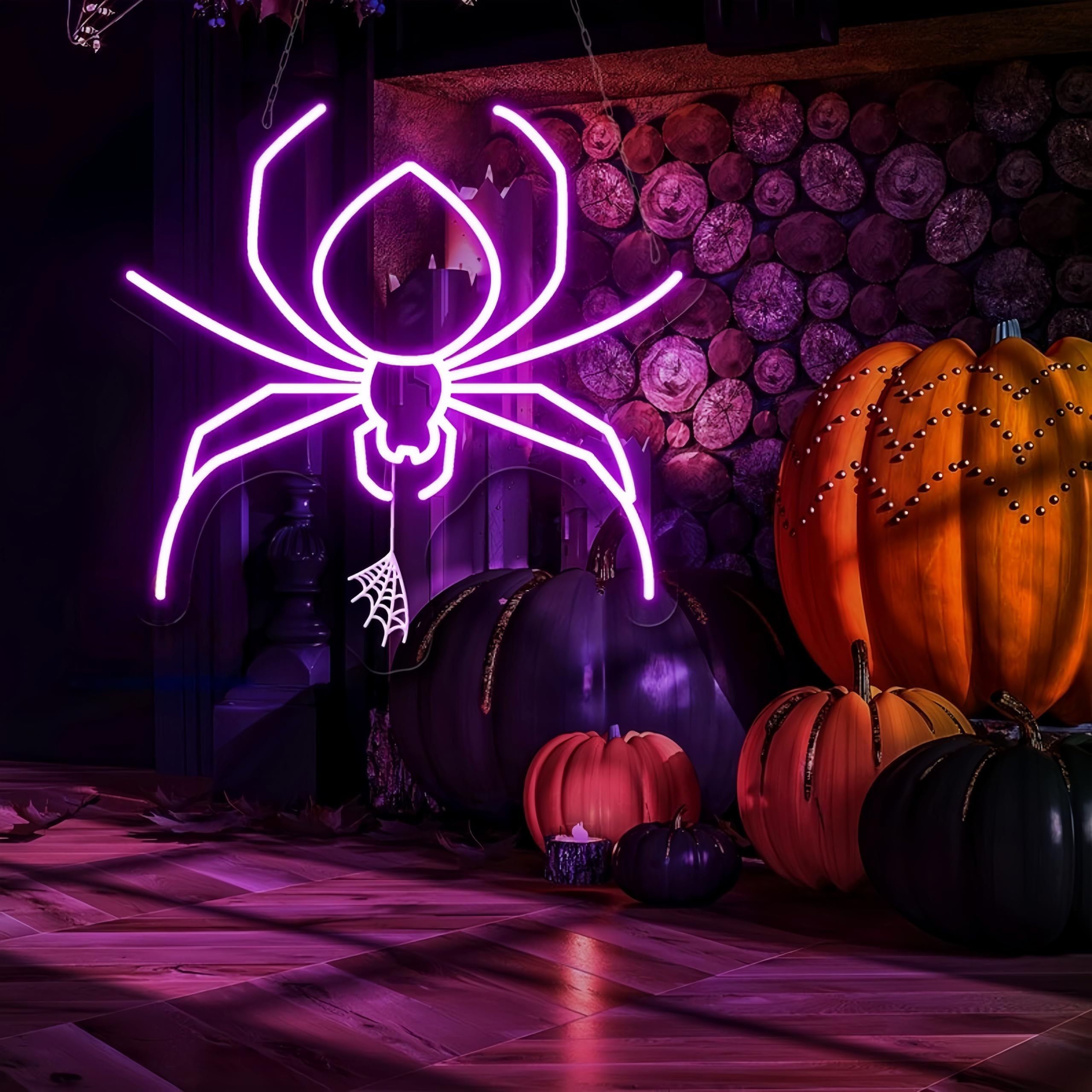 Spider Neon Sign  Halloween Animal Neon Sign  Spooky Halloween Decor Wall  Led Spider Neon Lights For Room Game Kids Room Man Cave Party Decor Gift Birthday Party Supply Bar