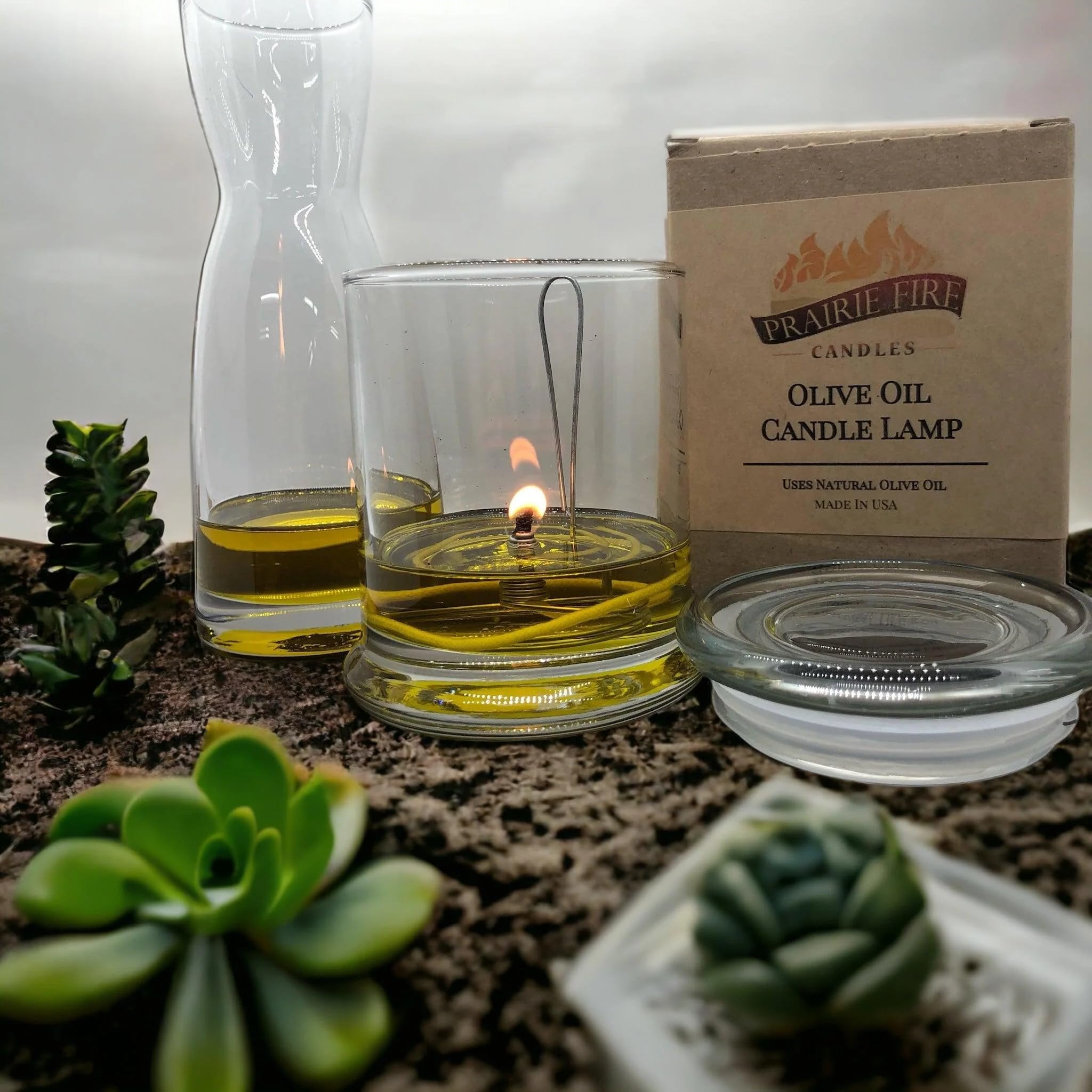 Olive Oil Candle Lamp - Emergency Backup - Power Outage