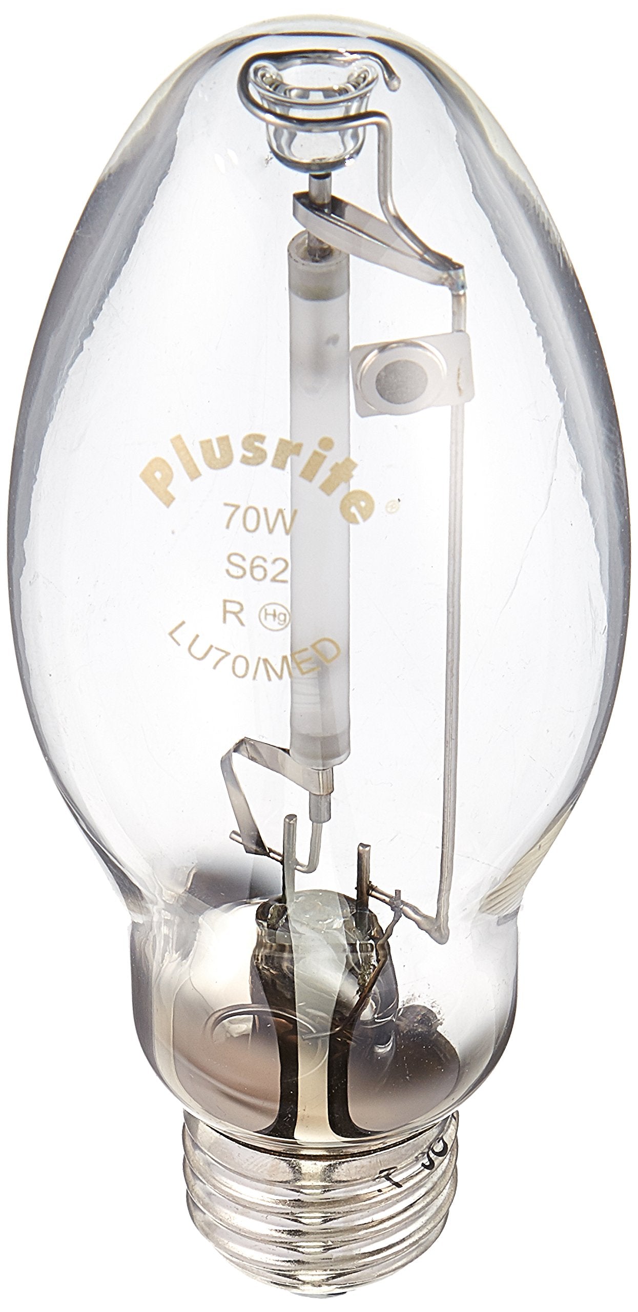 Plusrite High Pressure Sodium Light Bulb 70W ED17 Warm White Model 2002