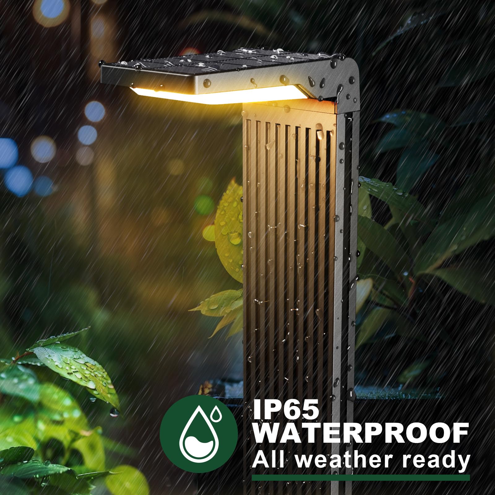 Coxseni Solar Path Lights 4-Pack, 60 Led Waterproof Landscape Lighting For Driveway & Garden