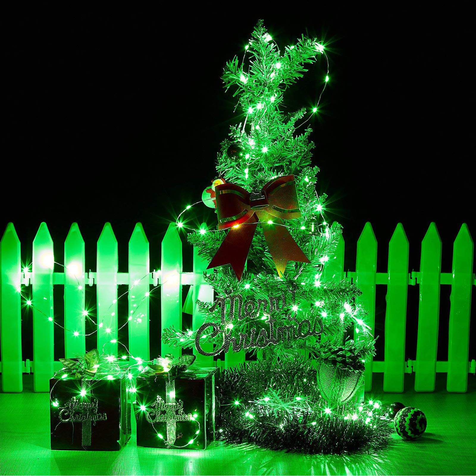 Ruichen 20Ft 120 Led Green Usb Fairy Lights, Waterproof Copper Wire For Bedroom & Decor