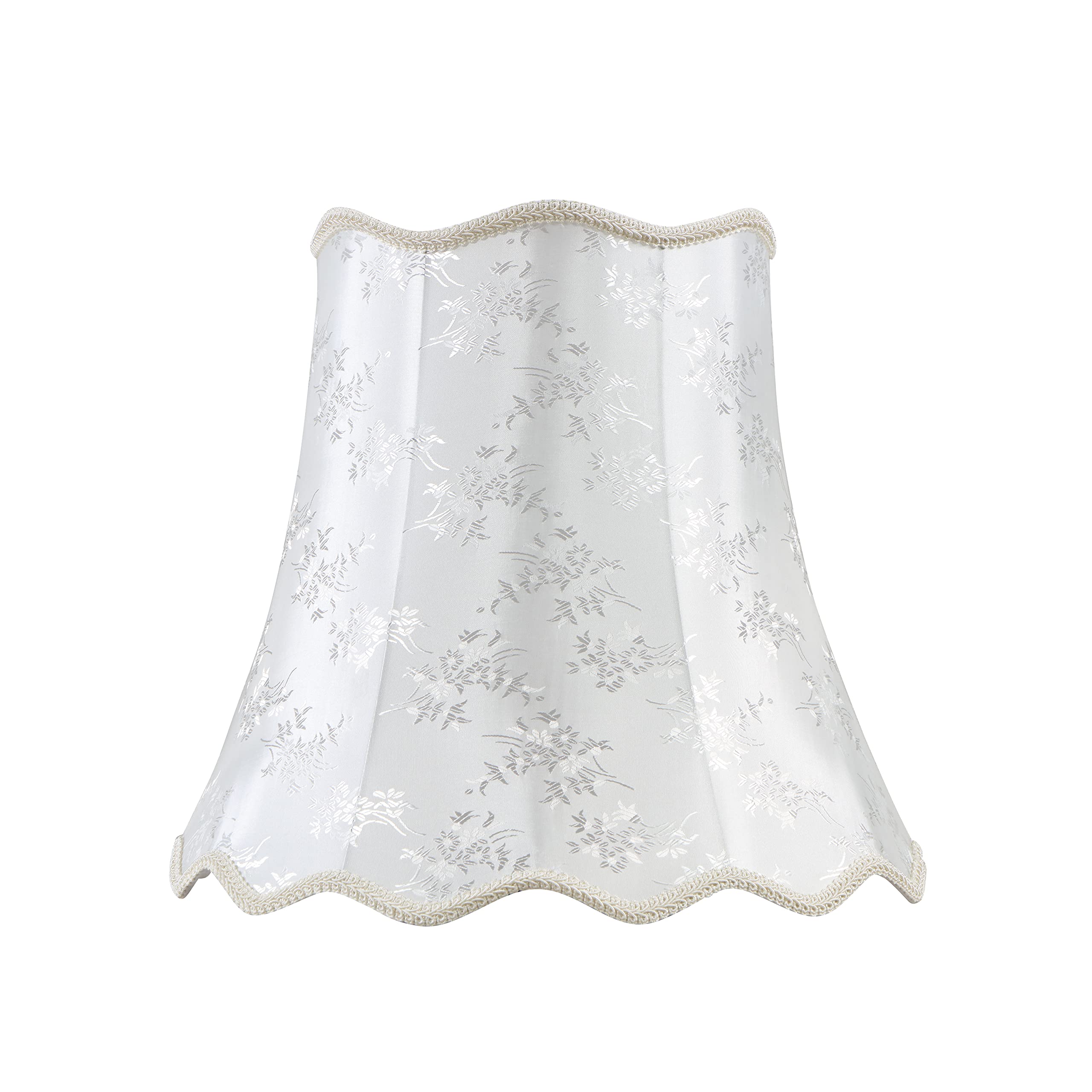 Aspen Creative 34068, Handsewn Pagoda Beige Spider Shade, Jacquard Textured Fabric, 10&quot; Top x 16&quot; Bottom x 15&quot; Slant