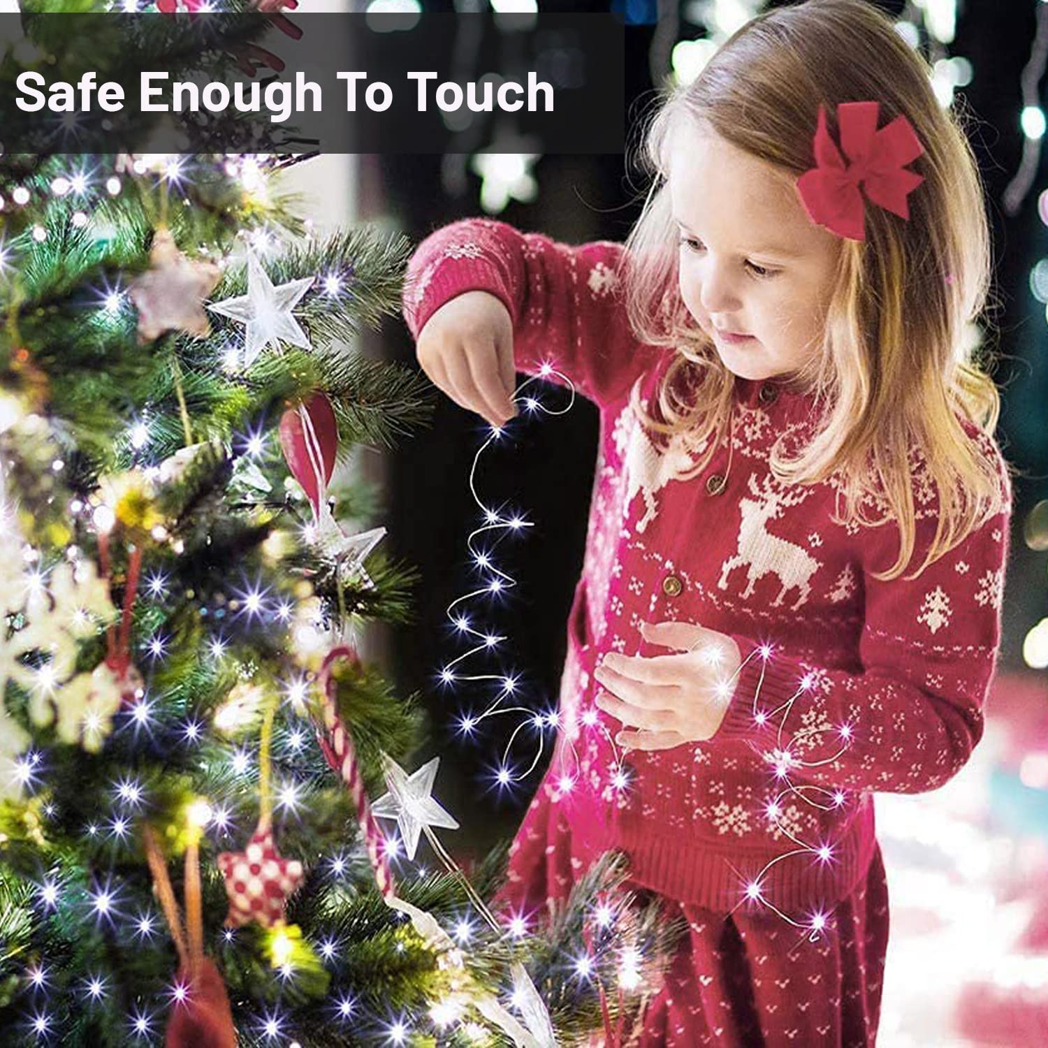 4 Pack 100 Led Fairy Lights Battery Operated With Remote, 33Ft Waterproof Twinkle Lights With Timer & 8 Modes, Fairy String Ligh