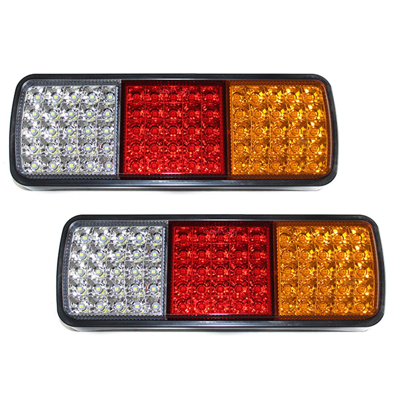 VINAUO 75 LED Trailer Lights, Turn Signal Running Brake Reverse LED Trailer Lights, Waterproof IP68 Taillight for Boat Utility K