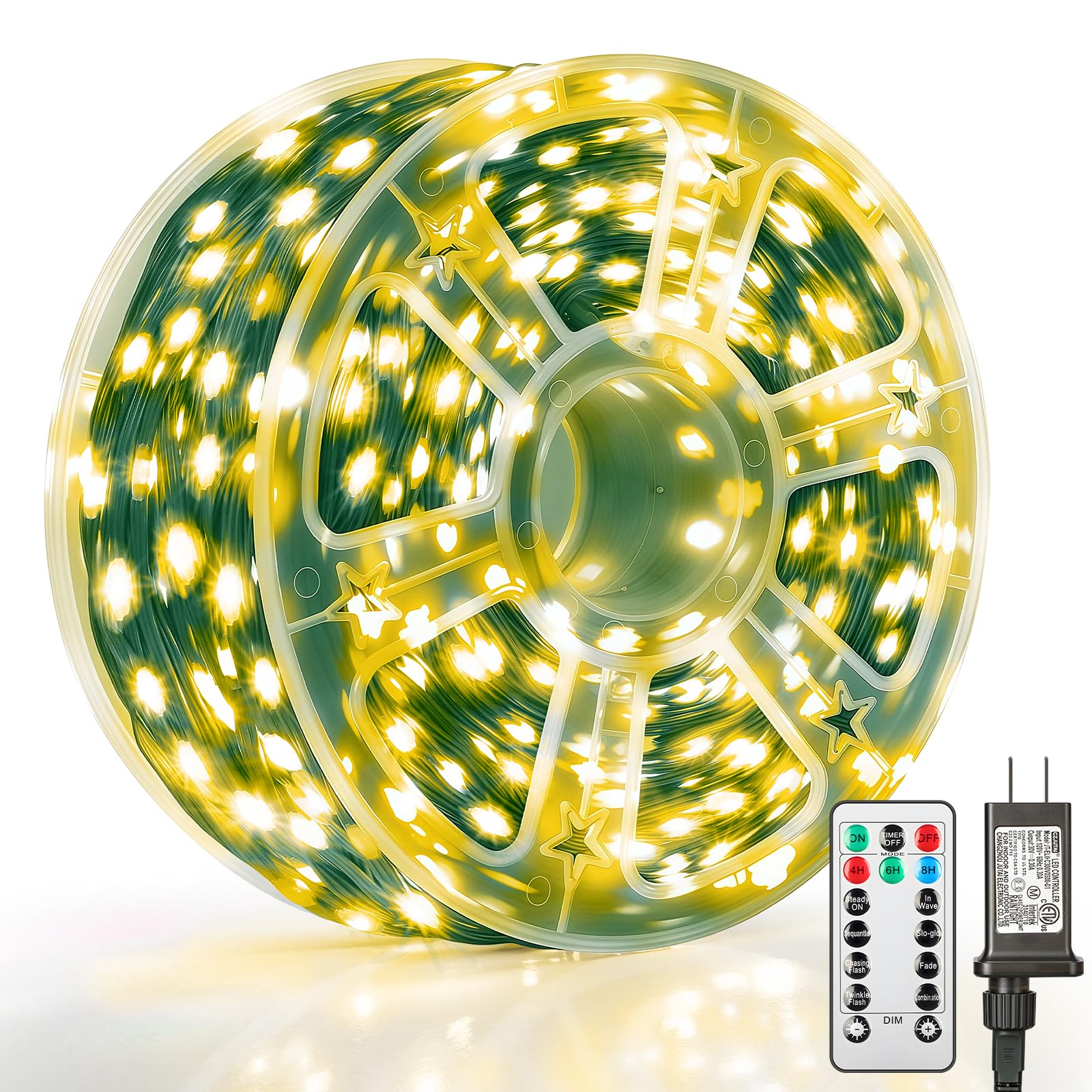 Mlambert 1500 Led Christmas Lights 492Ft  Outdoor Waterproof Dimmable Fairy Lights With Remote  8 Modes Indoor Lighting For Holiday D?Cor  Warm White