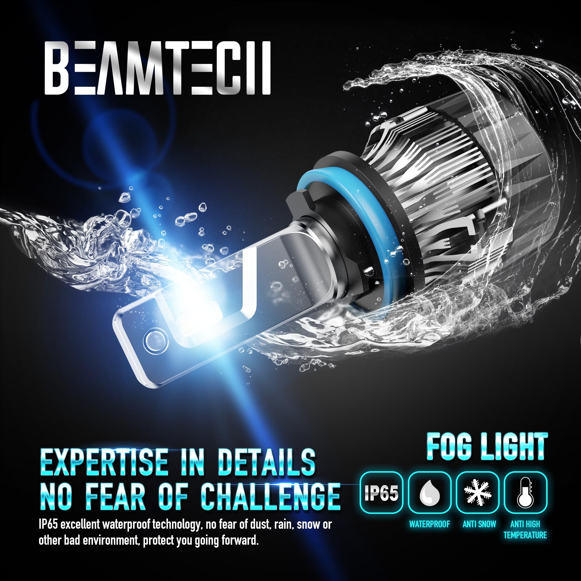 BEAMTECH 900-5 H-11 Fog Light Bulbs - HB-3 H-8 H-9 ATV/UTV Powersports Light