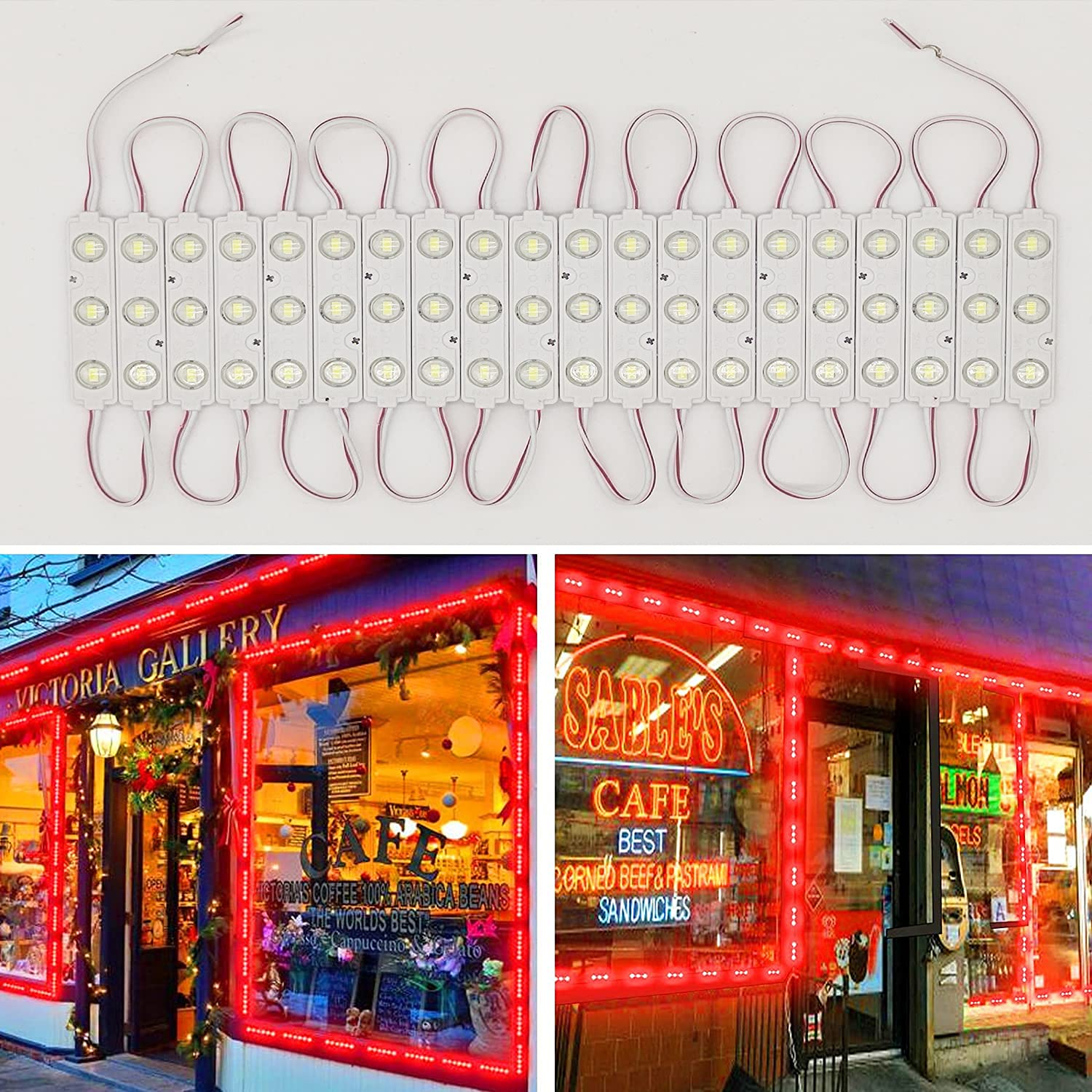 Aooyuanke 100Pcs Led Module Red 49.8 Ft Waterproof 5730 Smd Lights For Advertising Signs