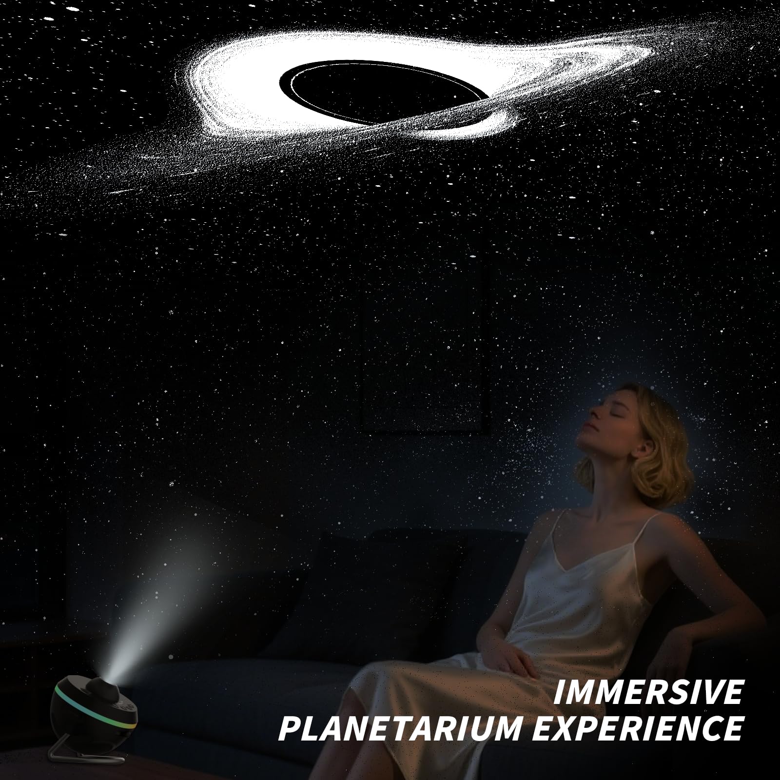 Ainael Galaxy Projector - Star Home Planetarium Night Light, Black, Model SKE-TKQ01, Perfect for Kids and Adults, Christmas Gift