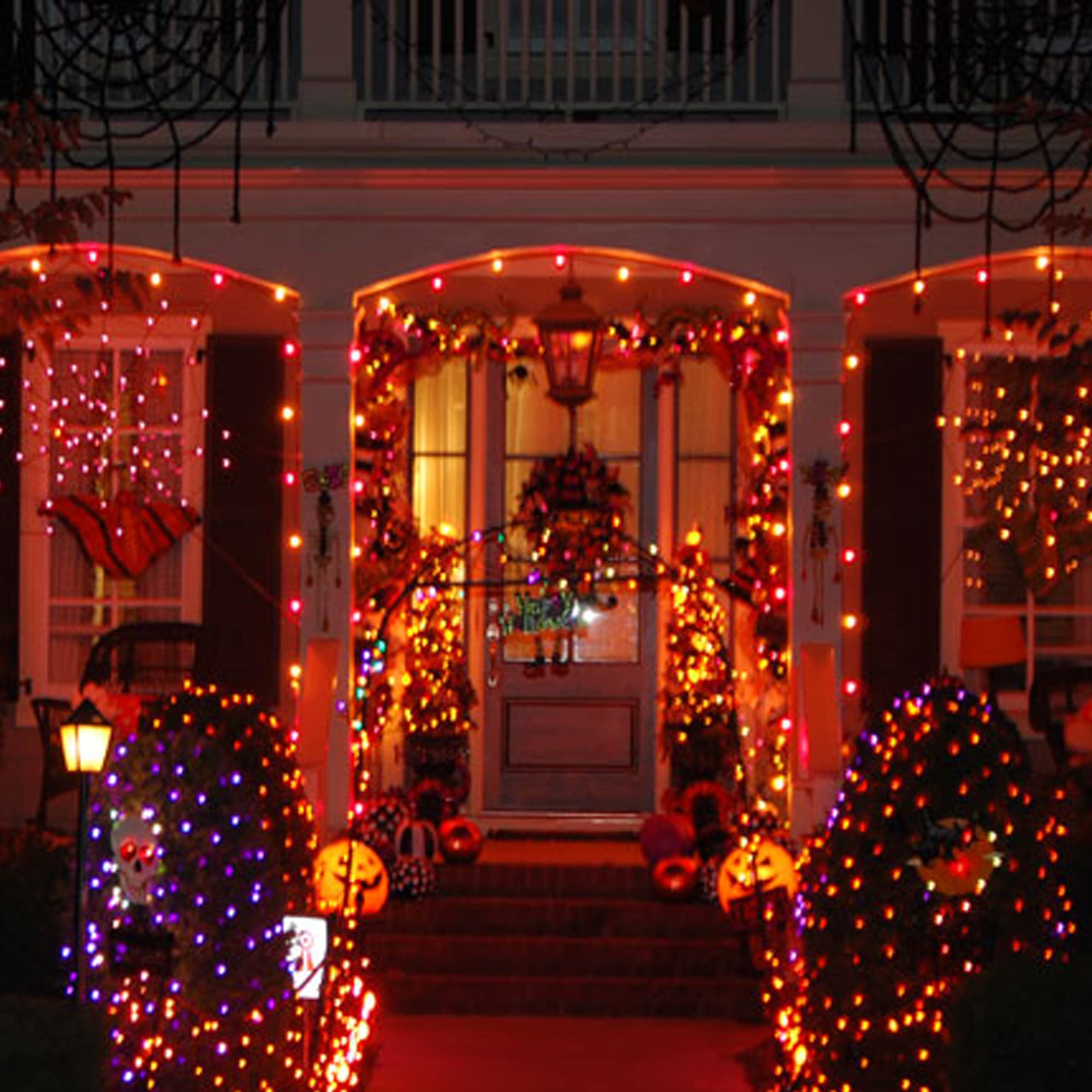 Dazzle Bright Fairy String Lights 20FT 60 LED Copper Wire Battery Operated Waterproof Orange - Halloween Indoor Outdoor Decor
