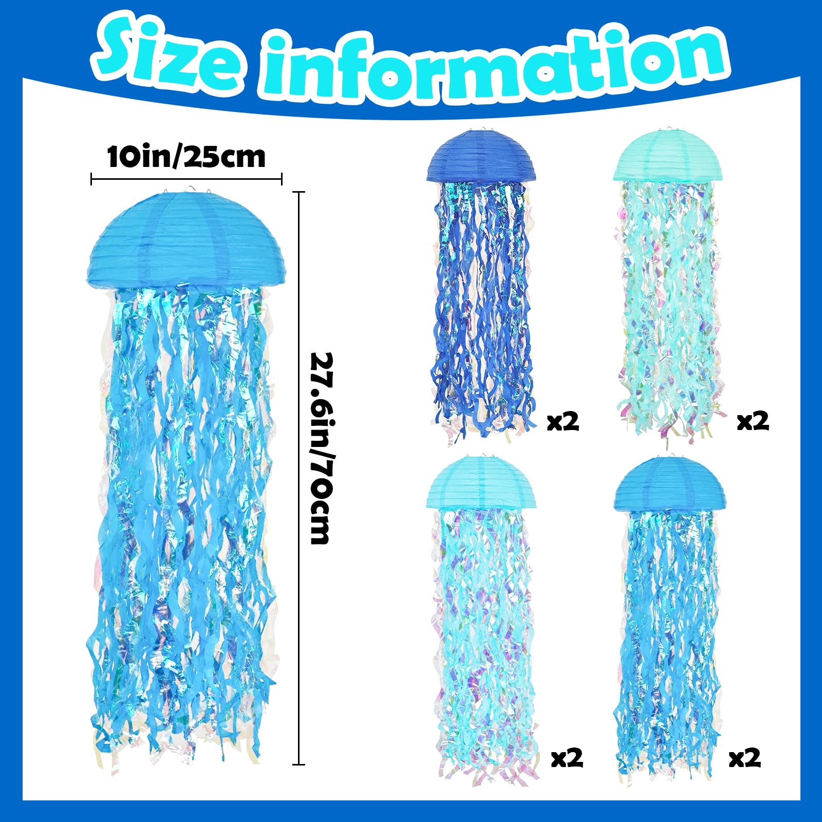 Jellyfish Decor Jellyfish Lanterns Hanging Jellyfish, Under The Sea Party Decorations For Ocean Themed Birthday Decorations -10