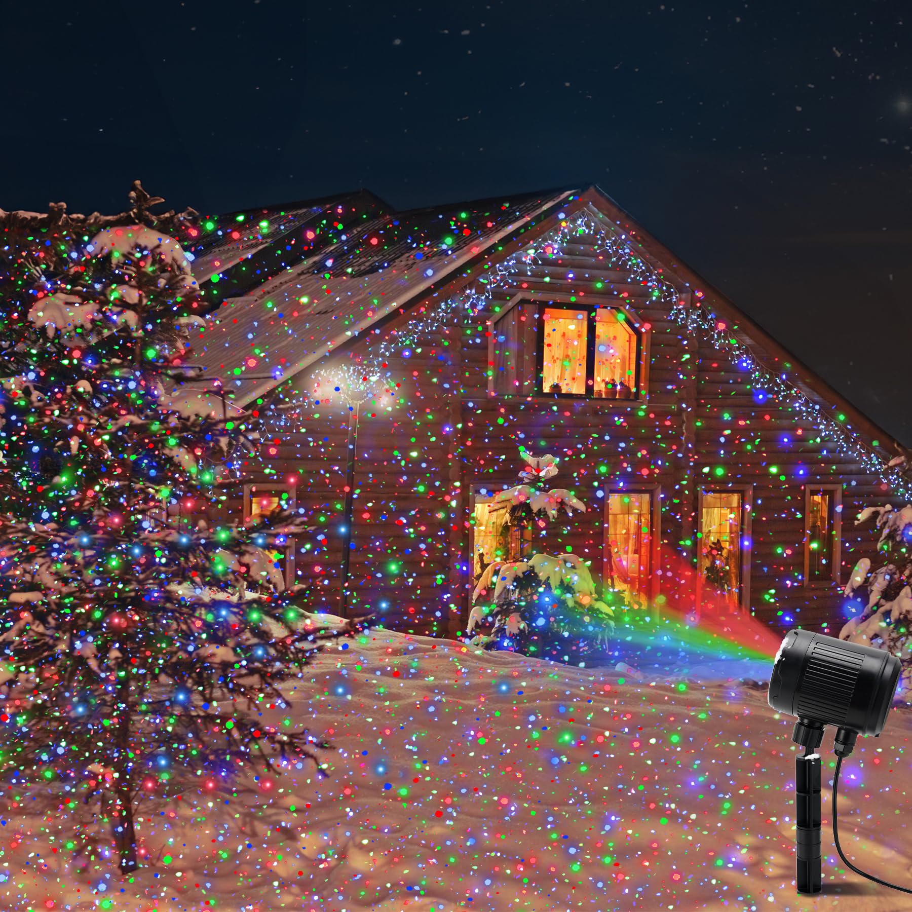 Laser Christmas Projector Lights Outdoor, Outdoor Garden Moving Firefly Landscape Lights Waterproof Rgb, Christmas Decorations L