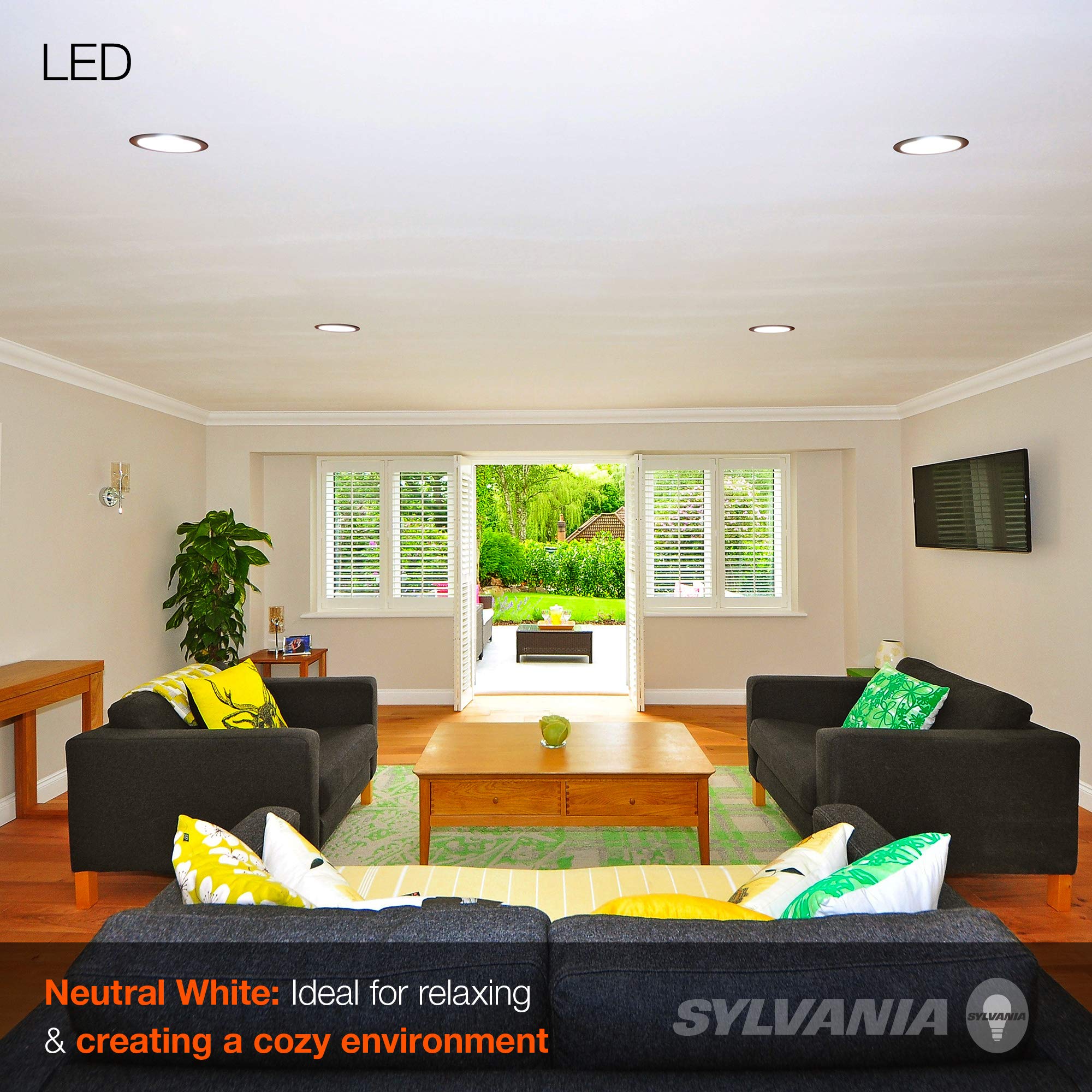 LEDVANCE SYLVANIA PAR30 LED Flood Light Bulb, 9W (65W Equivalent), 800 Lumens, Warm White, 2 Pack, Model 79280