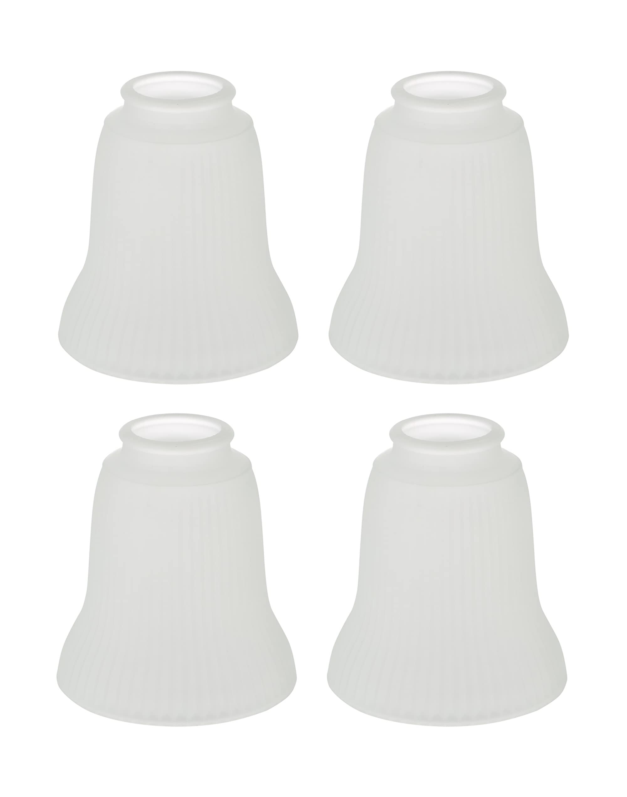 Aspen Creative Frosted Ceiling Fan Replacement Glass Shade, 2-1/8in Fitter, 4-1/2in Diameter x 5in Height, Model 23162-4