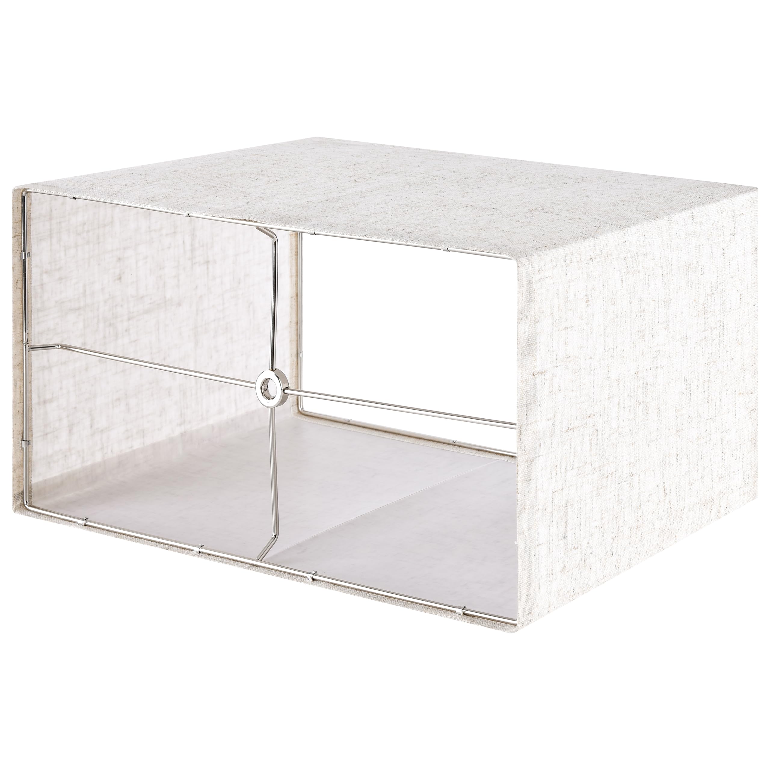 Goso 8?16?10 In (Spider) Large White Rectangular Lamp Shades Set Of 2,Texture Lampshade For Floor Lamps Table Lamps Modern Squar