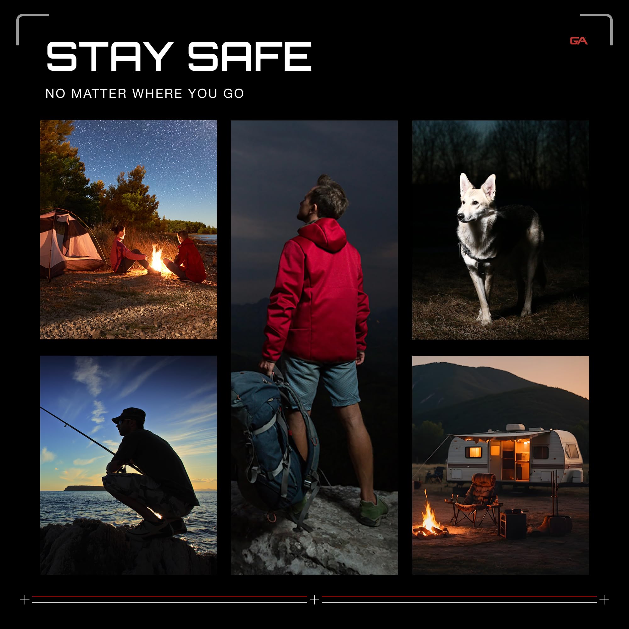 Guardian Angel Safety Light - high-standard Series Beacon Device, Rechargeable, Magnetic, White/Red, Hands-Free Wearable & Mountable Led For First Responders