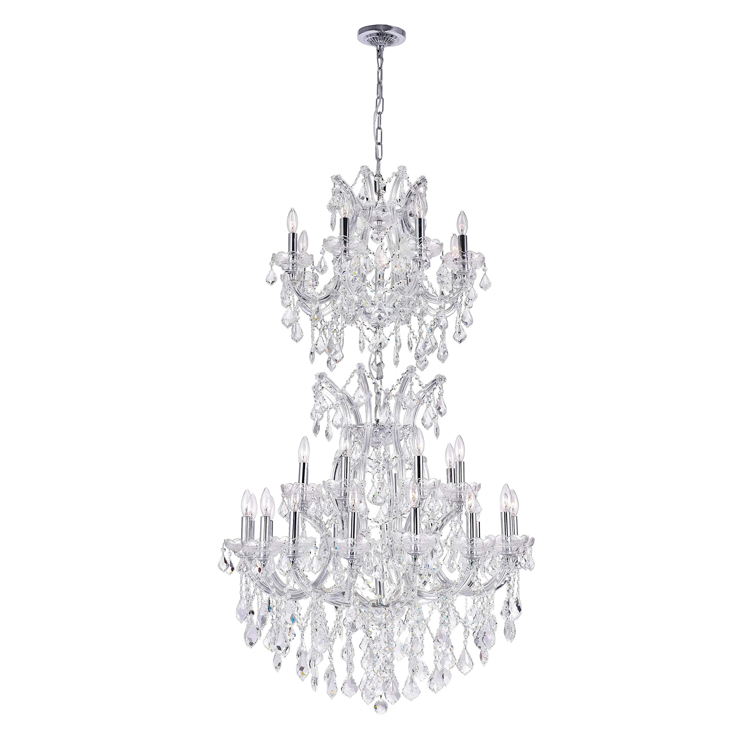 34 Light Up Chandelier with Chrome finish