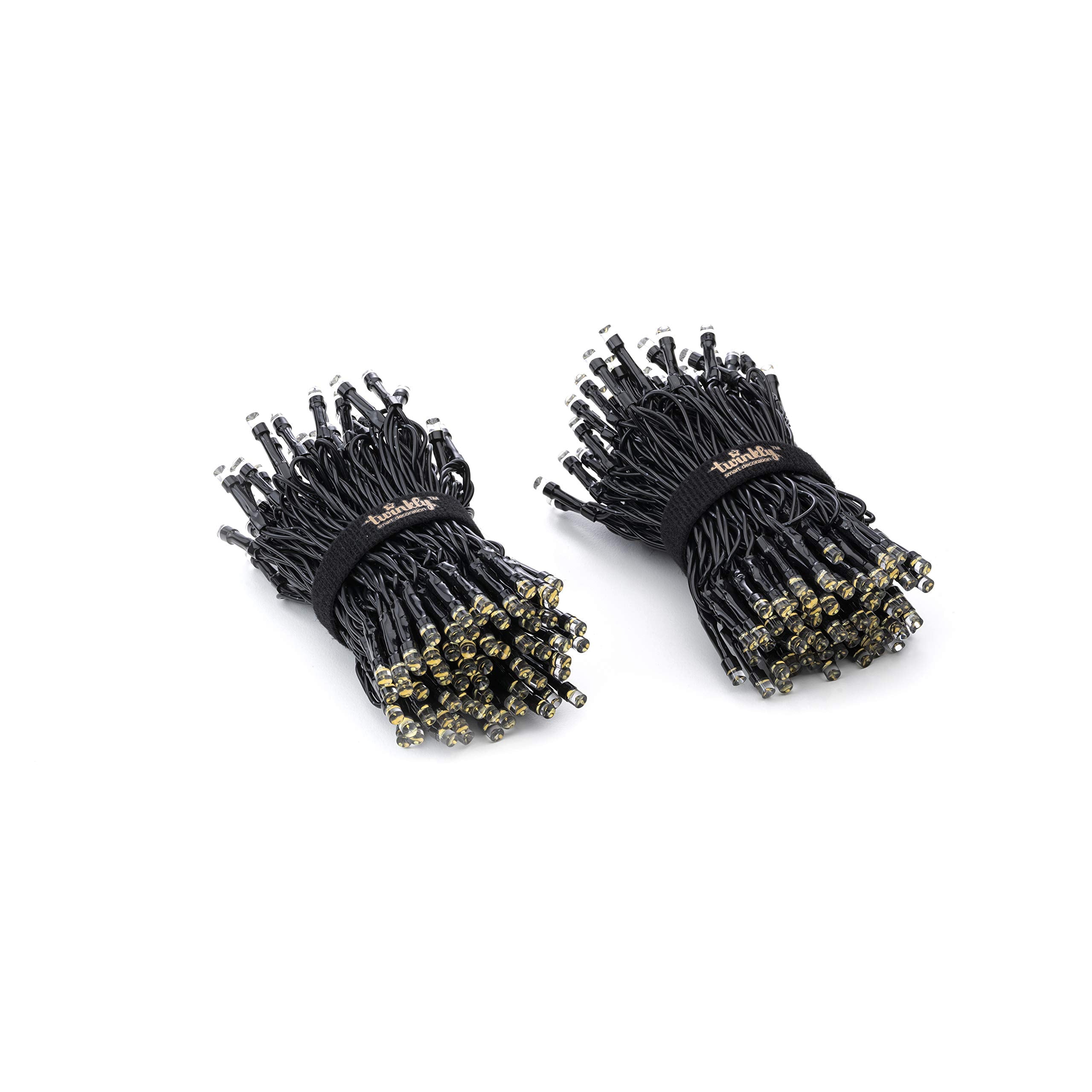 Twinkly Strings 250 White Led, Led Light String For Outdoor And Indoor, White Christmas Lights From Warm To Cool, Mappable Leds, Compatible With Alexa, Google Home, Ip44, App Control, Black Wire, 65Ft