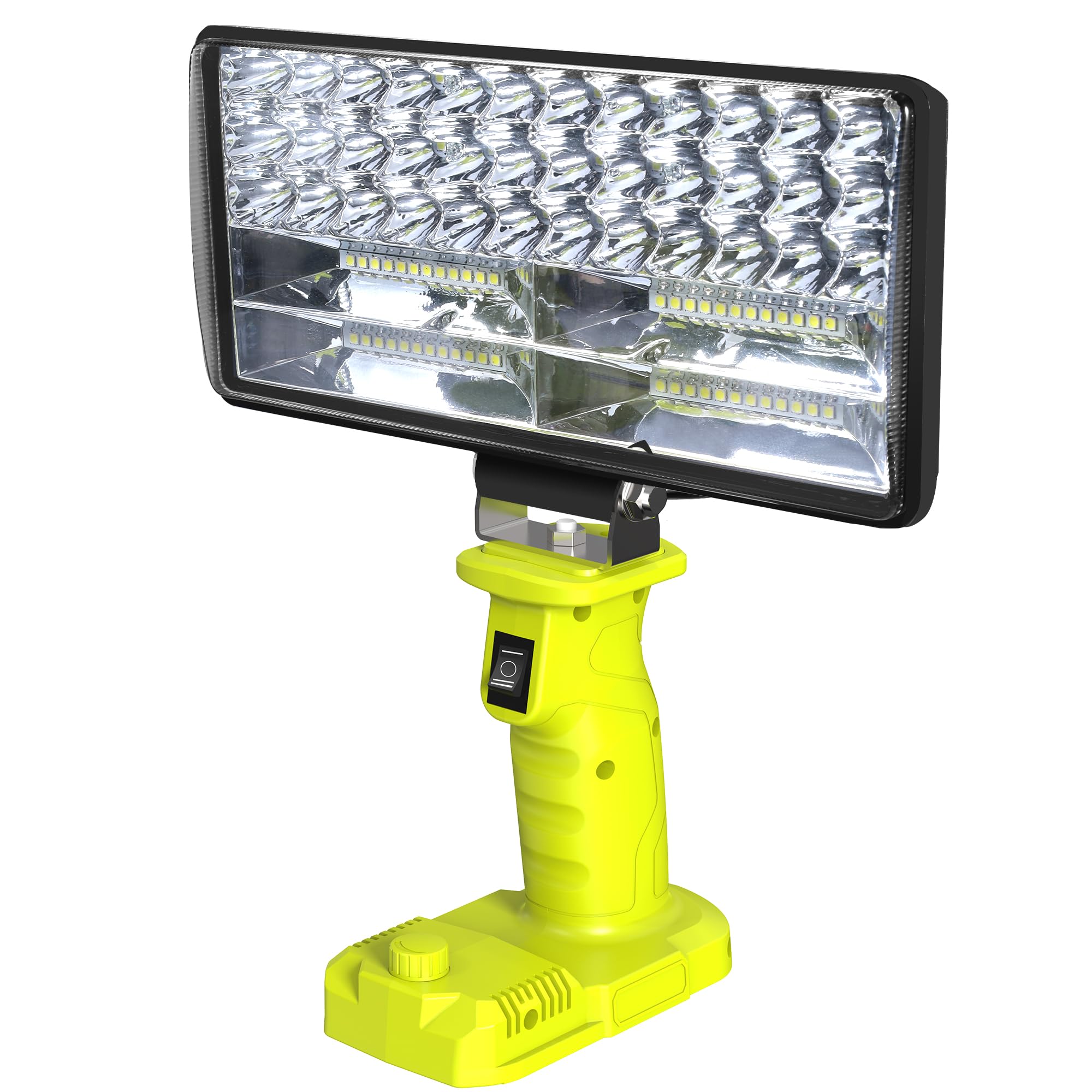 Cordless Work Light, 4000 Lumen Flashlight, Compatible with Batteries Ryobi 18V, 35W Super Bright LED, Perfect for Garage, Campi