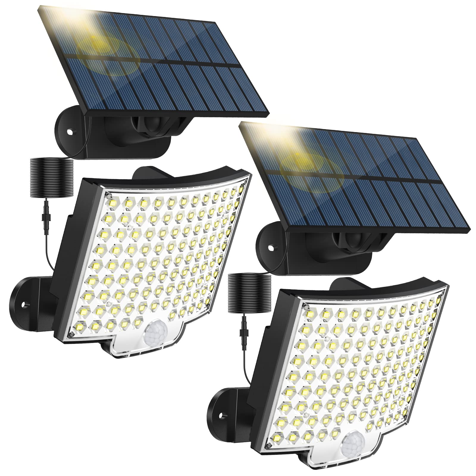 Kingband Outdoor Solar Lights, 800 Lumens 106 LED Motion Sensor Outdoor Lights, IP65 Waterproof, 120 Lighting Angle, Light Up Yo