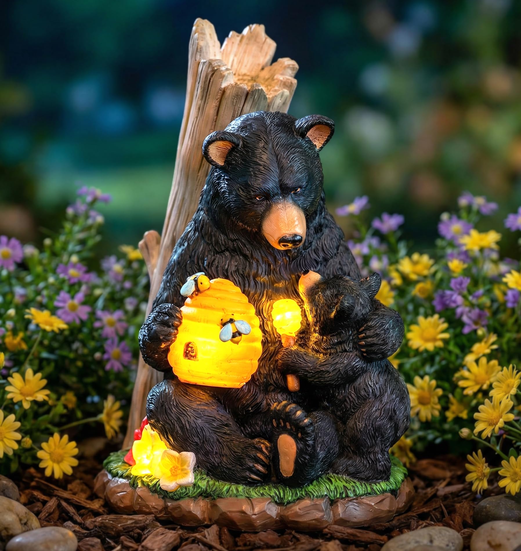C&Y&G&X Solar Garden Gnome Statue - Waterproof Outdoor Mushroom Decor with Solar Lantern LED Lights for Yard, Lawn, Patio - Idea