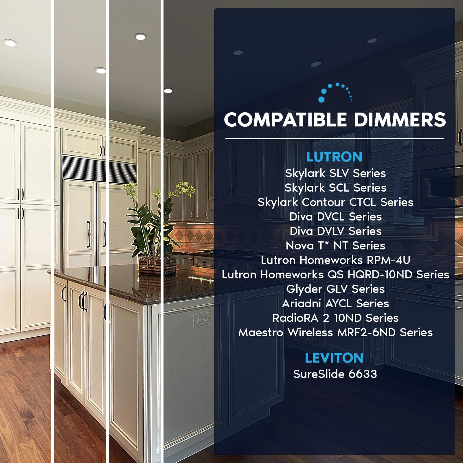 LUXRITE LED Disk Lights, Dimmable Ceiling Light, 12.5W 1000LM, 5CCT 2700K-5000K, 4 Count,