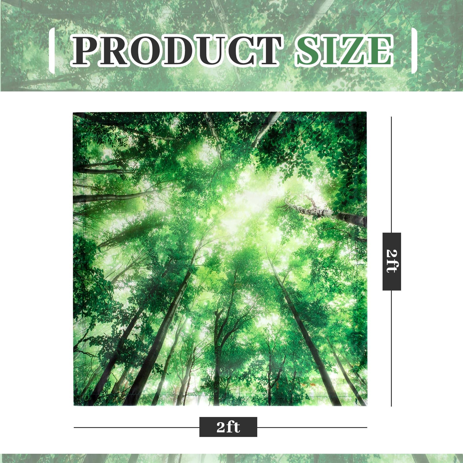 VIHOSE 4 Pcs Fluorescent Light Covers, 2x2 Feet, Forest Color, Magnetic Filters for Glare Reduction in Office/Classroom/Home